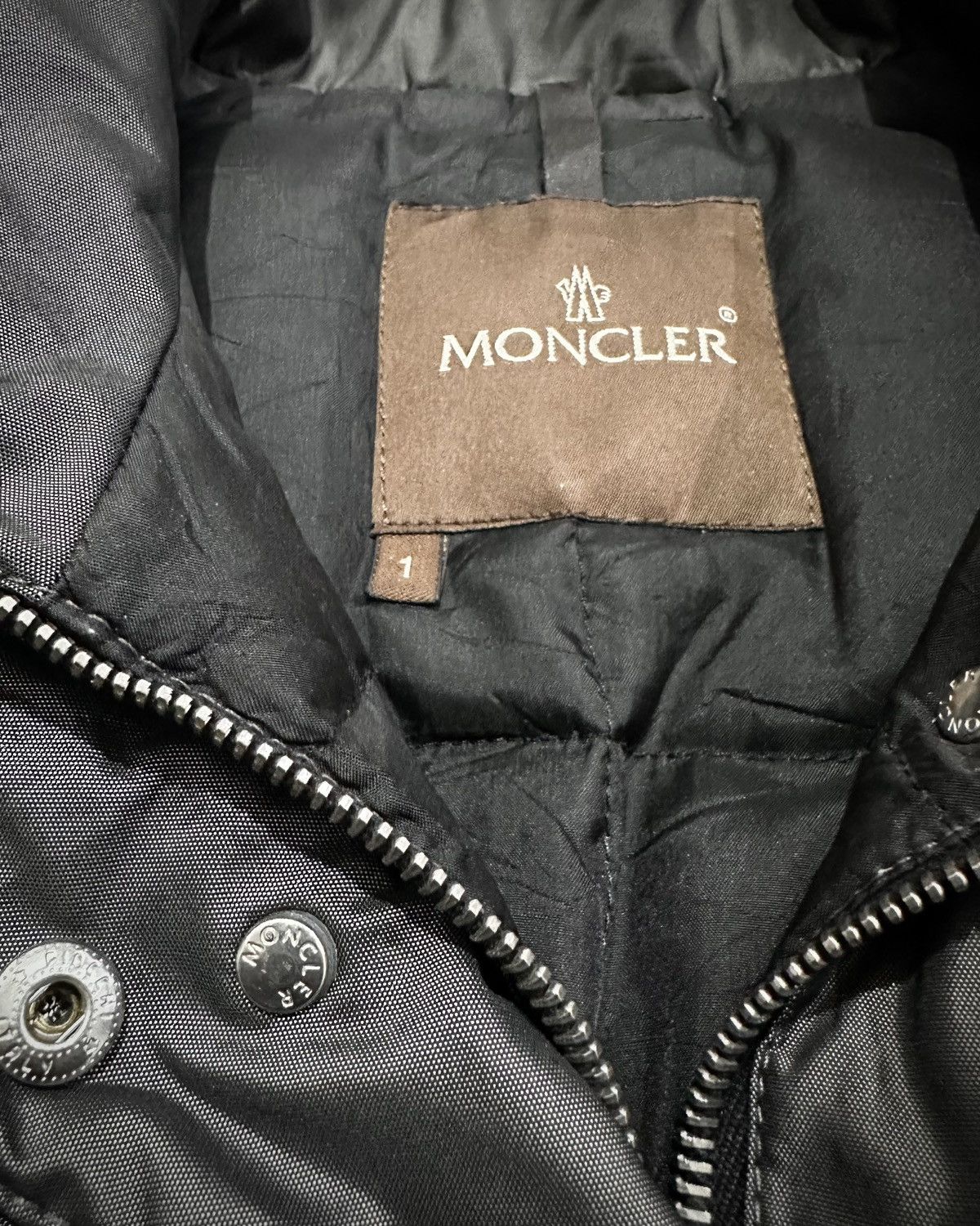 Moncler Moncler Biker Down Jacket Dark Gray Size S / US 4 / IT 40 - 9 Thumbnail