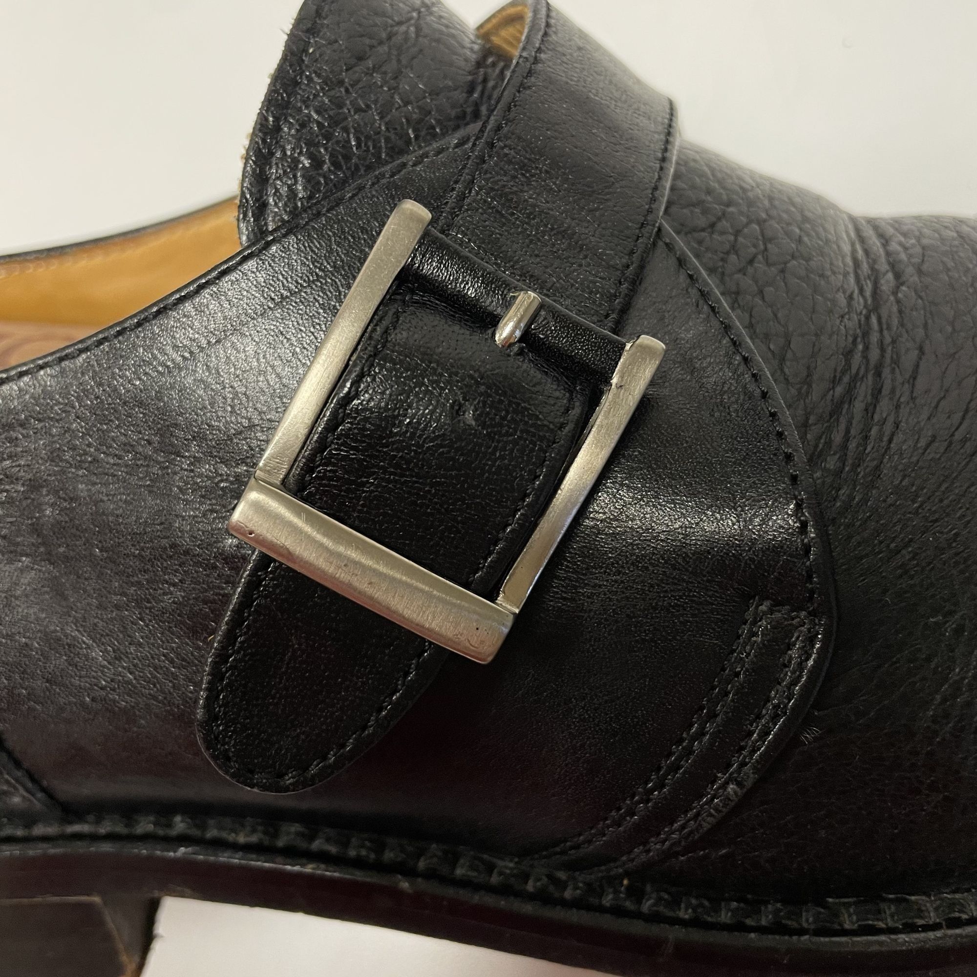 Other Vtg Mario Calugi ITALY Black Leather MONK STRAP DRESS Shoes Size US 8.5 / EU 41-42 - 8 Thumbnail