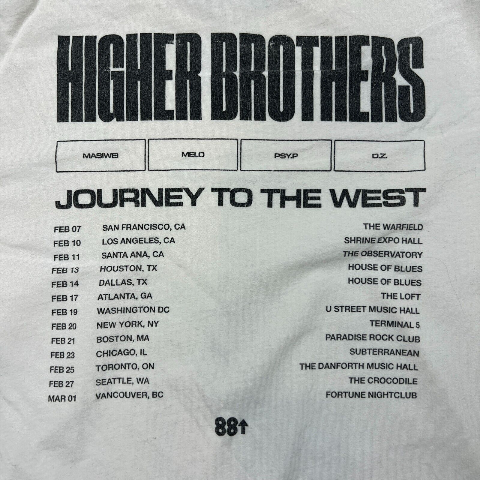 Band Tees × Japanese Brand × Vintage VTG Y2K Higher Brothers T Shirt Large Rap Tour Concert Tee Size US L / EU 52-54 / 3 - 8 Thumbnail