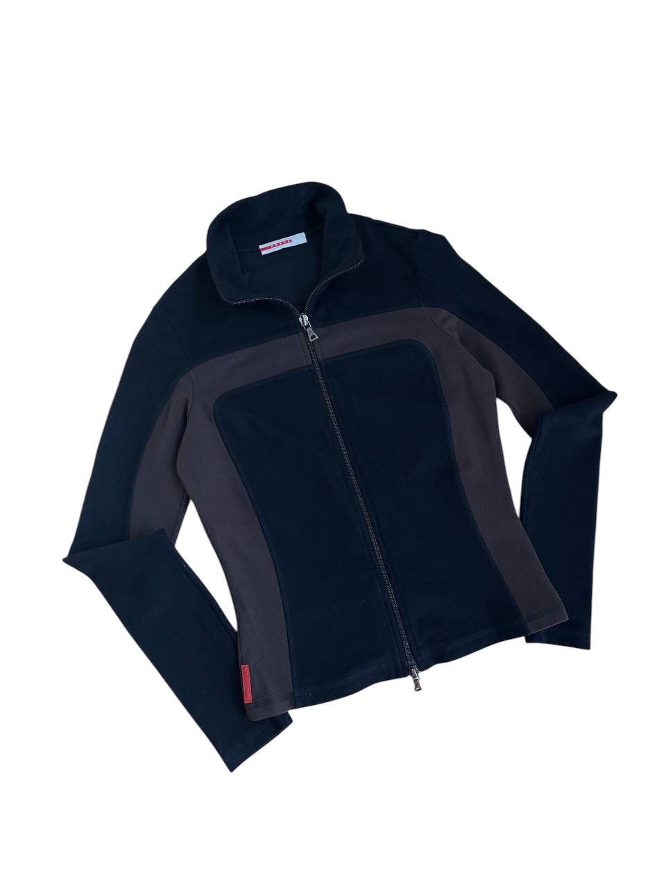 Prada zip fleece top