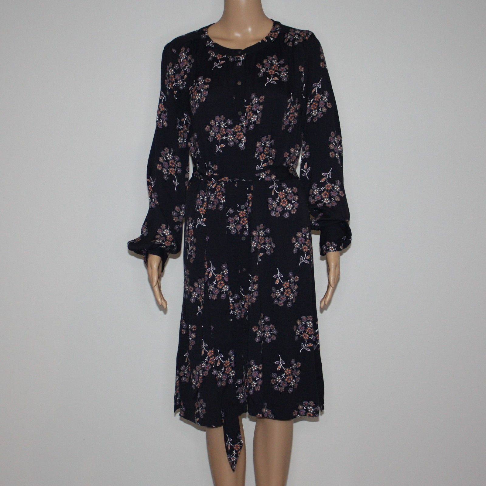Loft Anemone Floral Shirtdress In Fresh Navy Color and size M NWT Size M / US 6-8 / IT 42-44 - 10 Thumbnail