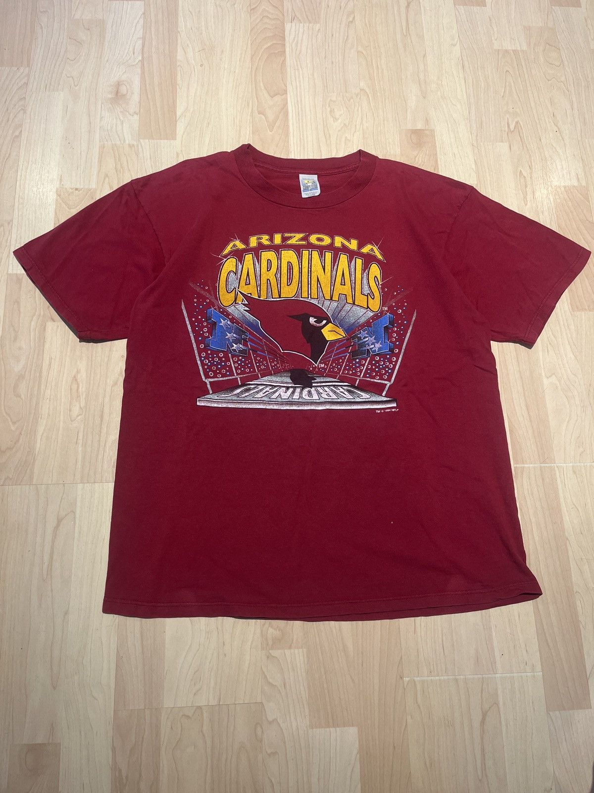 NFL × Vintage Vintage 90s Arizona Cardinals NFL Football Graphic Tshirt Size US XL / EU 56 / 4 - 1 Thumbnail