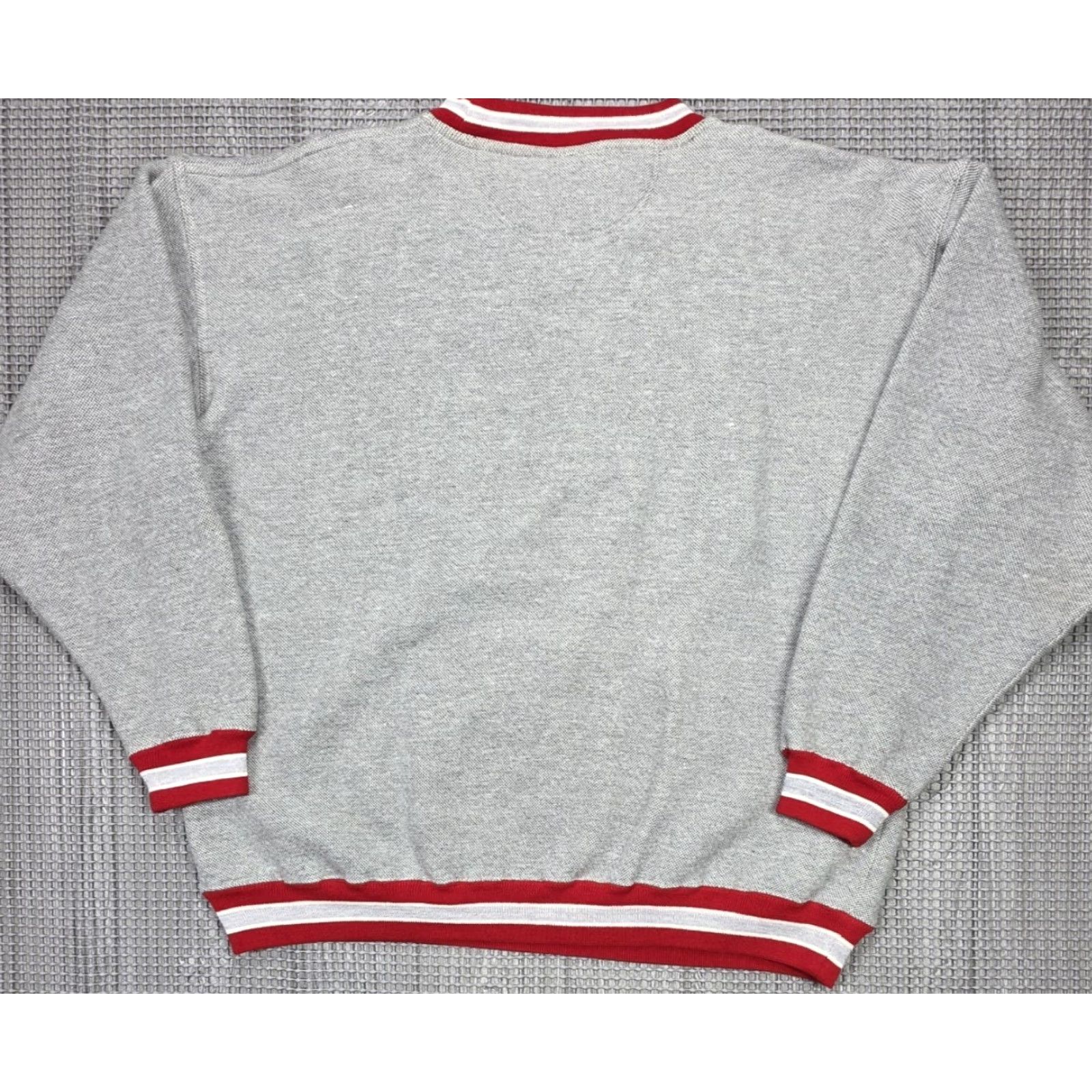 Vintage VINTAGE BAC Premier Gray Crewneck Long Sleeve Sweatshirt L Pullover Men 90s Fish American NC State Red Accent Collar Size US L / EU 52-54 / 3 - 4 Thumbnail