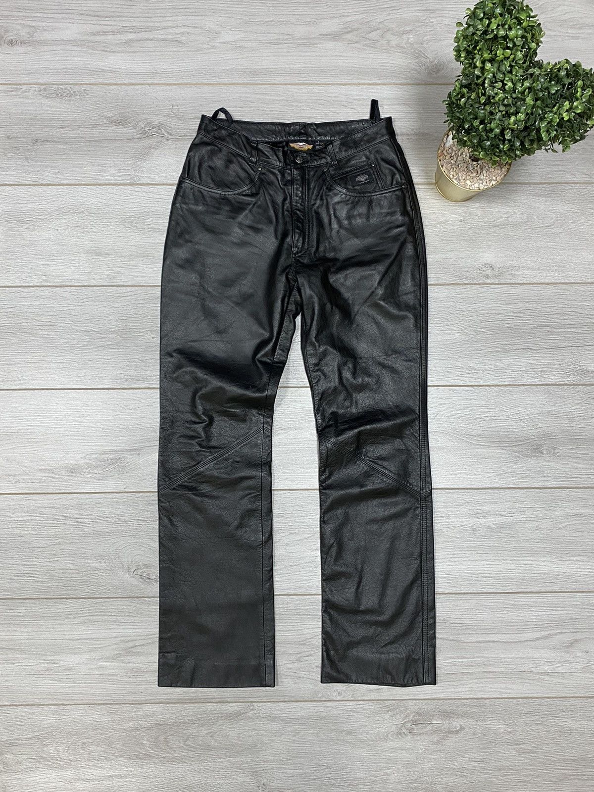 Vintage Harley Davidson RARE vintage leather pants Size US 36 / EU 52 - 3 Thumbnail
