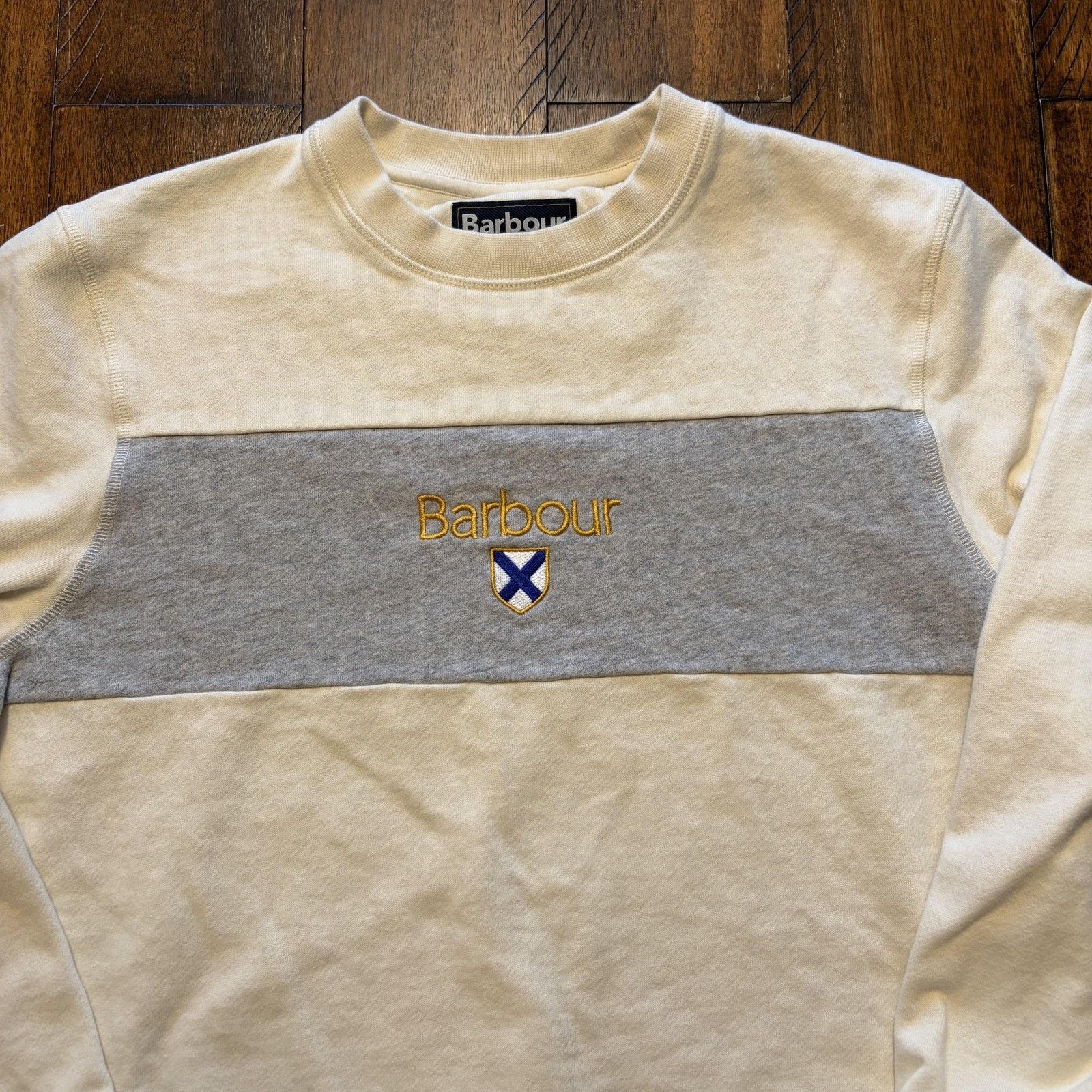 Barbour Barbour Sweatshirt Mens Medium White Grey Crewneck Pullover Size US M / EU 48-50 / 2 - 3 Thumbnail