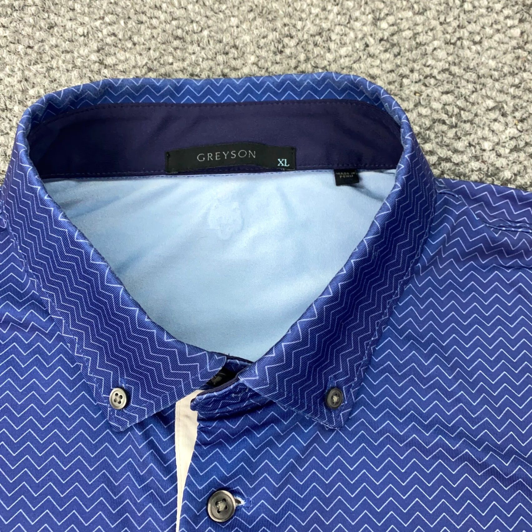 Vintage Greyson Polo Shirt Mens XL Blue Embroidered Stretch Golf Polo Shirt XL Men Blue Embroidered Logo Size US XL / EU 56 / 4 - 6 Thumbnail