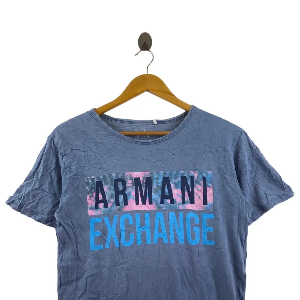 Armani Vintage ARMANI EXCHANGE Box Logo Crewneck Tee Shirt Top Size S / US 4 / IT 40 - 3 Thumbnail