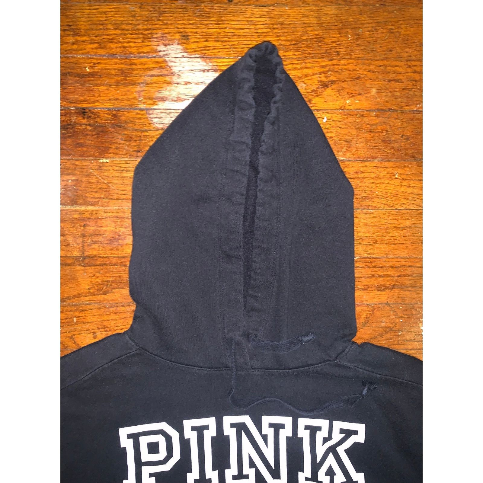 Victoria's Secret Victoria's Secret PINK Hoodie Small Black Y2K Logo Pullover Size S / US 4 / IT 40 - 3 Thumbnail