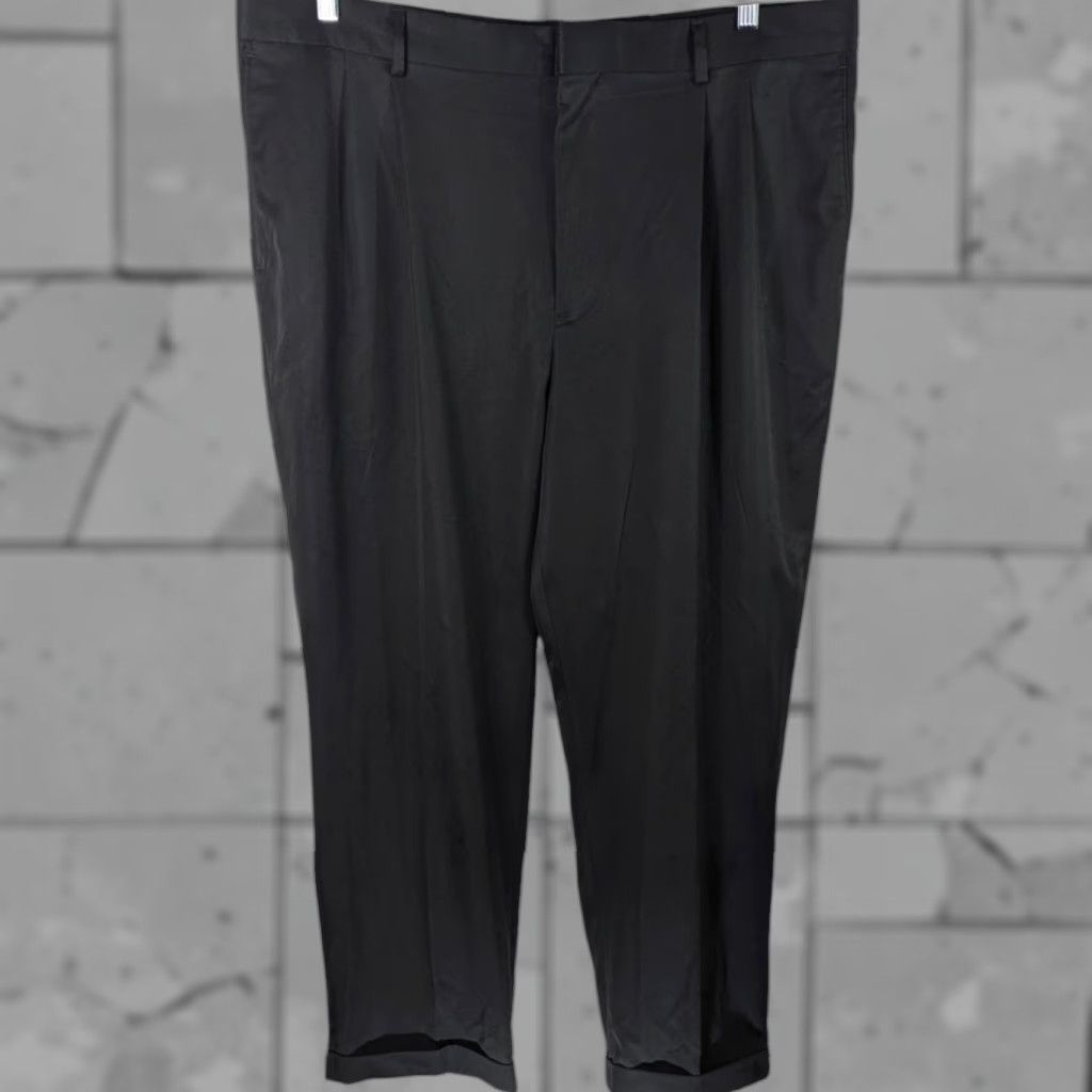 Perry Ellis Portfolio Pants Black Dress Slacks Mens 42x30