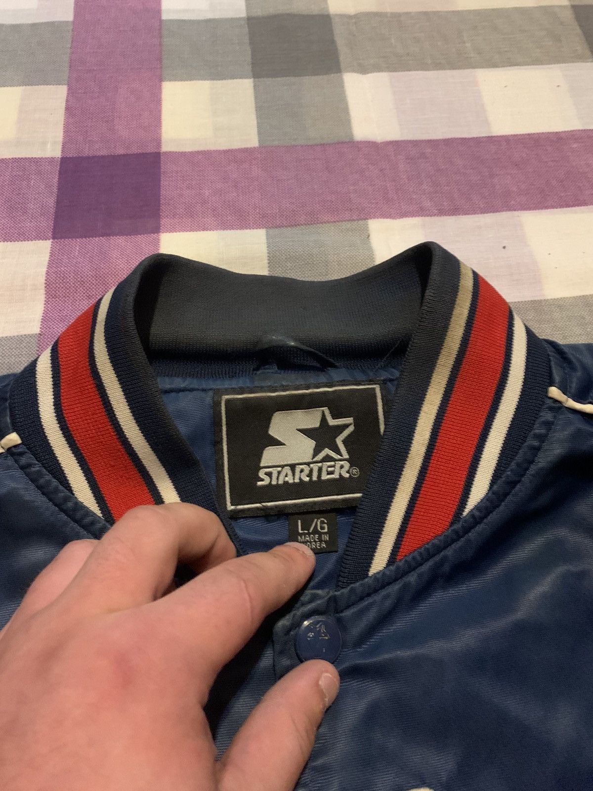 Starter Vintage Starter Navy Red Jacket L Made in Korea Size US L / EU 52-54 / 3 - 4 Thumbnail