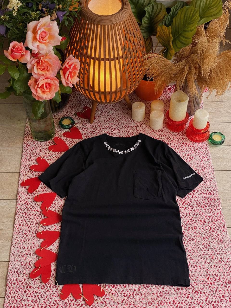 Chrome Hearts Black T-Shirt Logo