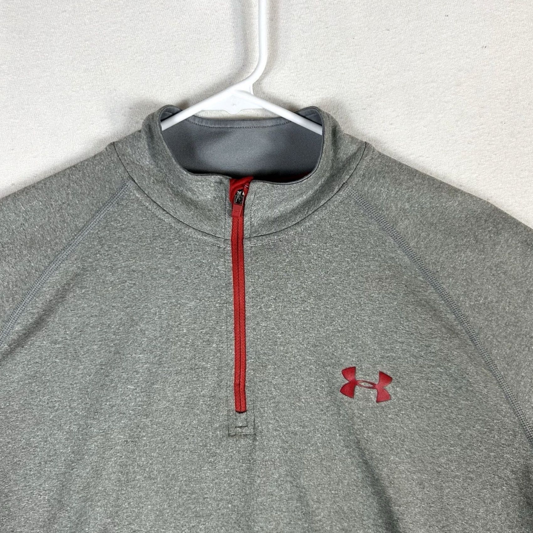 Under Armour Under Armour HeatGear Pullover 1/4 Zip Shirt Men's M Gray Size US M / EU 48-50 / 2 - 3 Thumbnail