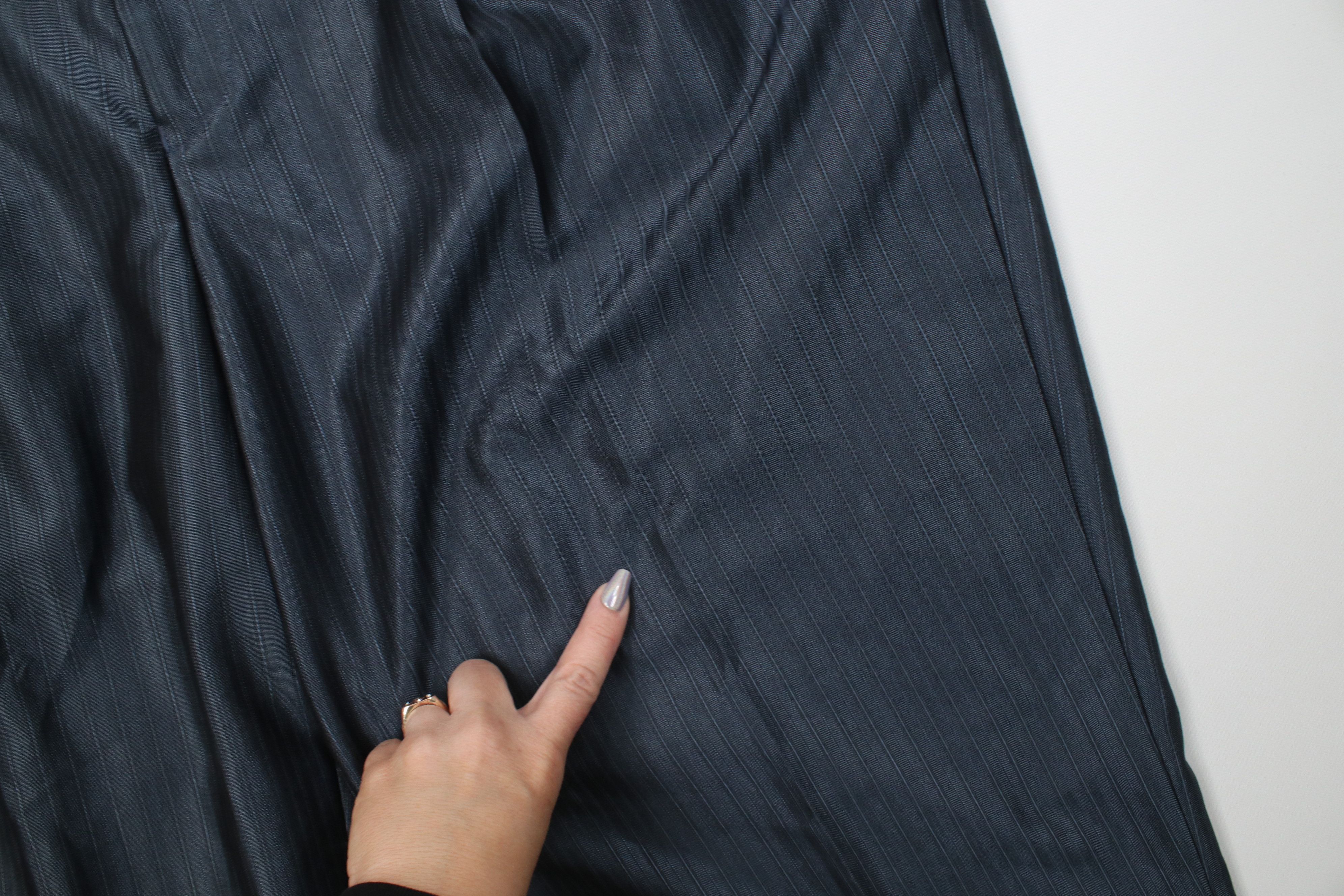 Vintage Vintage 90s Blend Satin Striped Wide Leg Chino Pants Blue Size US 40 / EU 56 - 9 Thumbnail