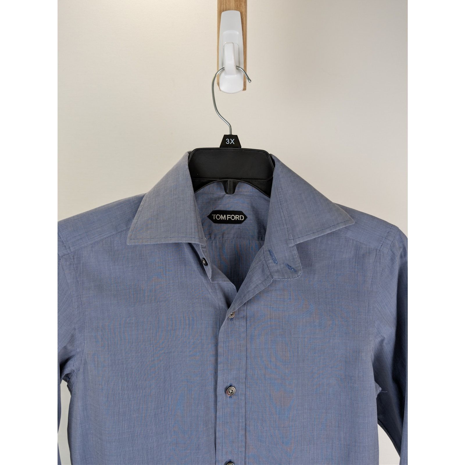 Tom Ford o1rshd1 CC20 Button up Shirt in Blue Size US S / EU 44-46 / 1 - 7 Thumbnail