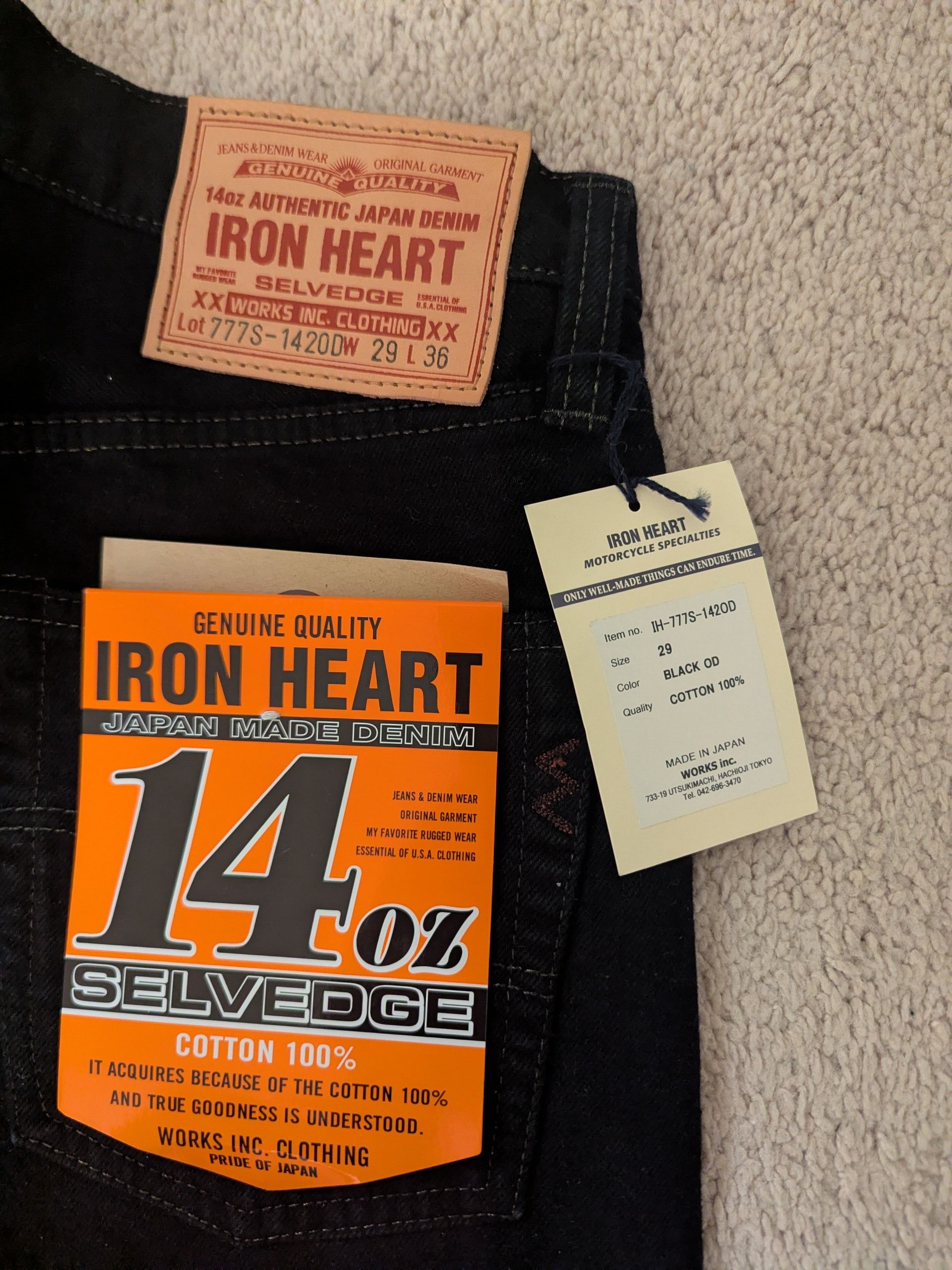 Iron Heart Iron Heart 14oz Selvedge IH-777S-142OD Indigo Overdyed Black Size US 29 - 2 Thumbnail