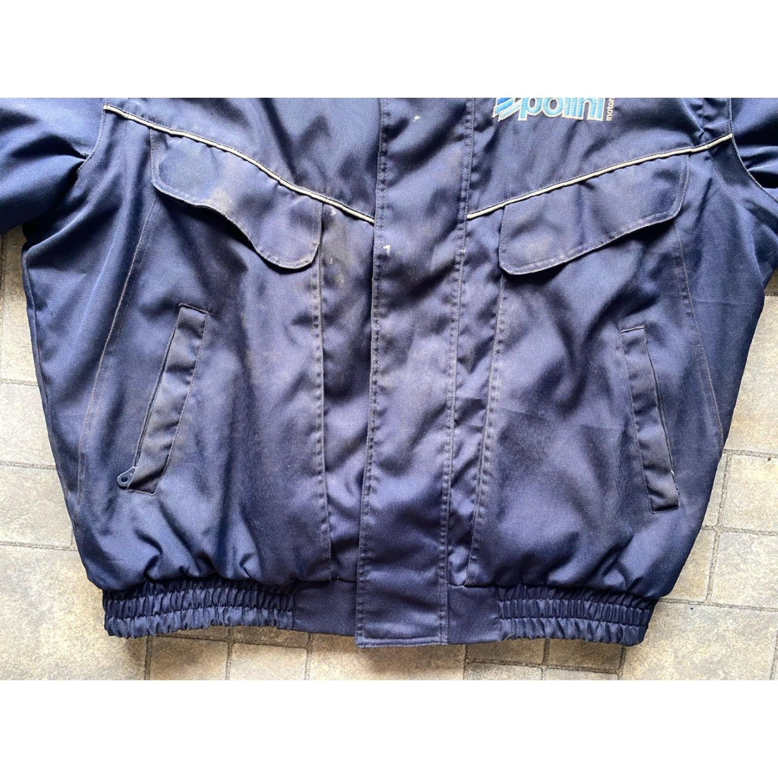Pollini ROWA Men’s Jacket XL Zip Off Sleeves Blue Polyamide Made In Italy Flaws Wear Size US XL / EU 56 / 4 - 3 Thumbnail