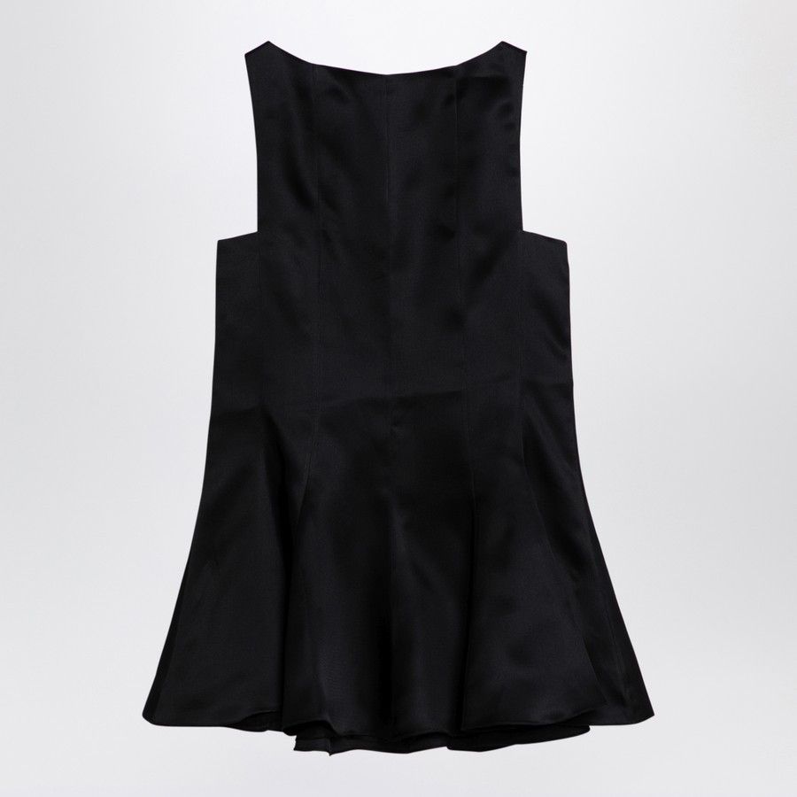 KHAITE o1d2blof0824 Silk Mini Mags Dress in Black Size M / US 6-8 / IT 42-44 - 1 Thumbnail