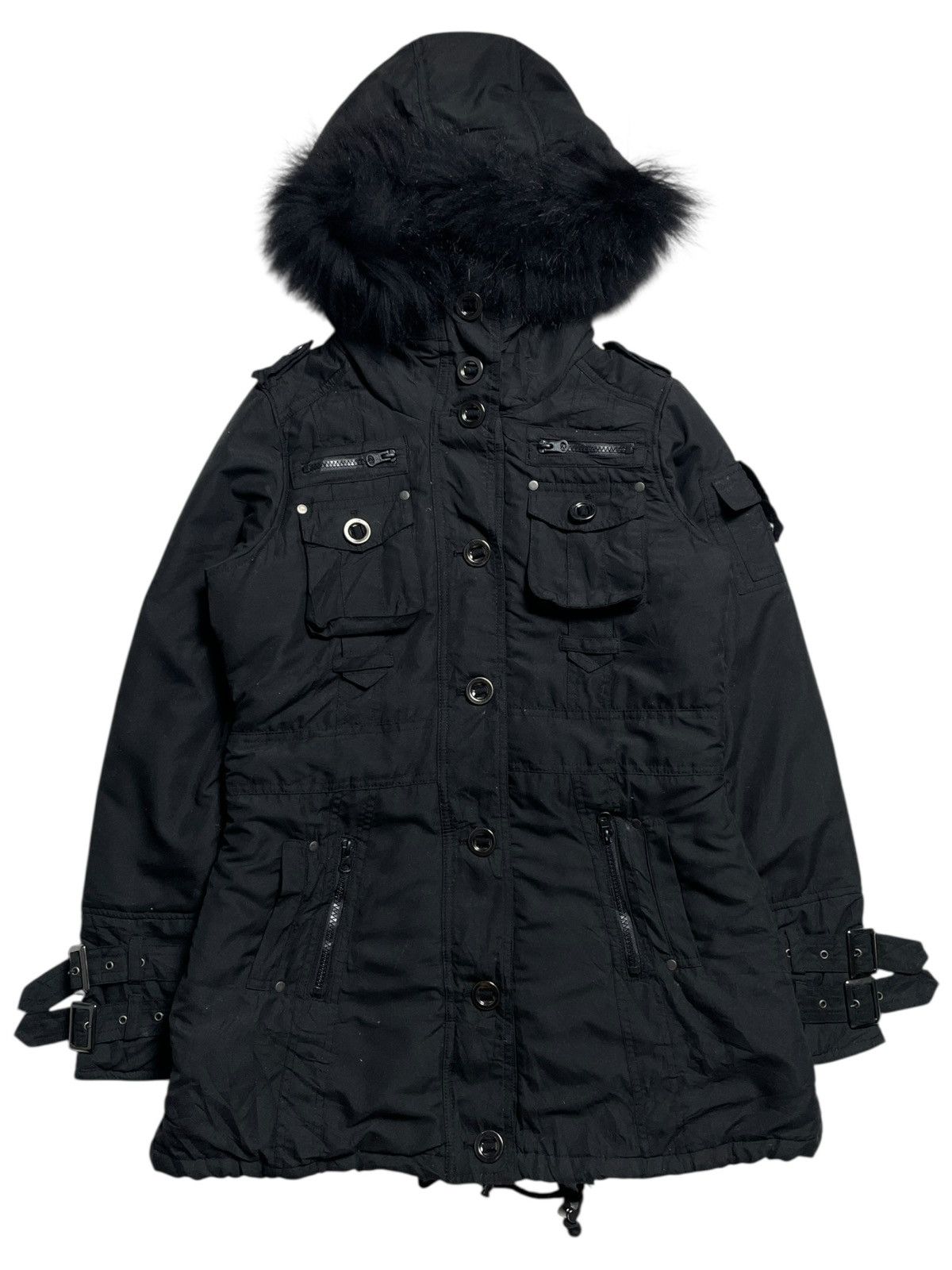 BUFFALO BOBS 2000’s Seduire - Vkei Style Fur Parka Jacket Size US M / EU 48-50 / 2 - 1 Thumbnail