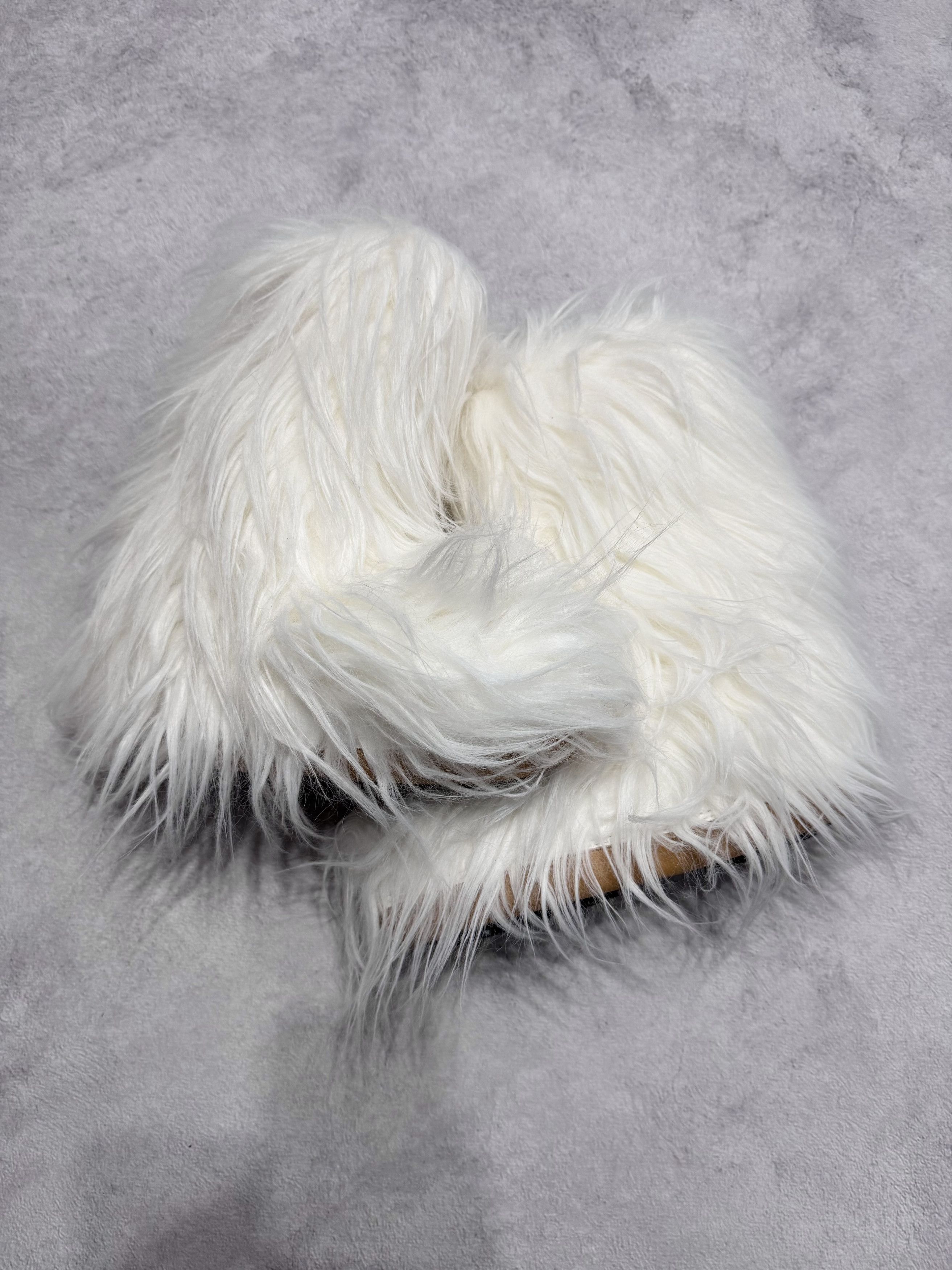 Bata Deadstock Y2K Bata Yeti White Fur Mohair Moon Boots 38-40 Size US 9 / IT 39 - 5 Thumbnail