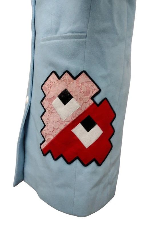 Iceberg Ice Play by Iceberg Baby Blue Pixel Art Coat Size L / US 10 / IT 46 - 4 Thumbnail