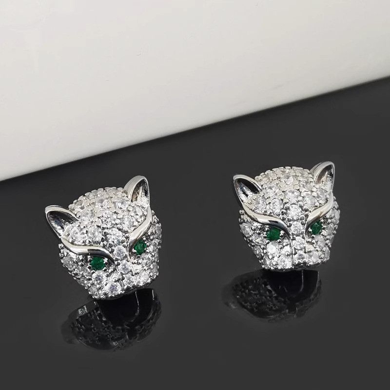 Jewelry × Sterling Silver Leopard Future Earrings One Pairs Chrome Jewelry Size ONE SIZE - 2 Thumbnail