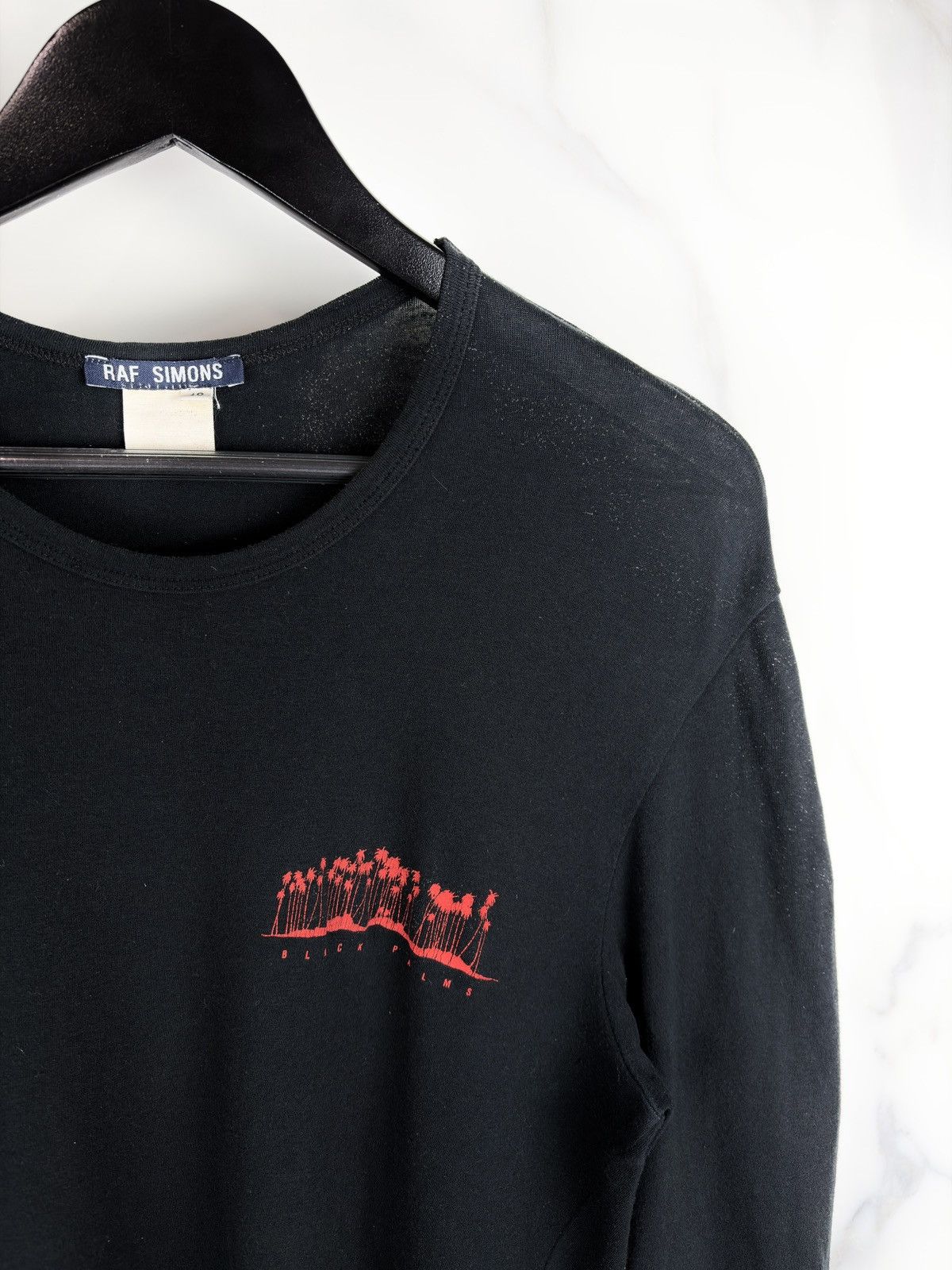 Raf Simons SS98 Raf Simons Black Palms Tree Logo 3/4 Sleeve Tshirt Size US M / EU 48-50 / 2 - 3 Thumbnail