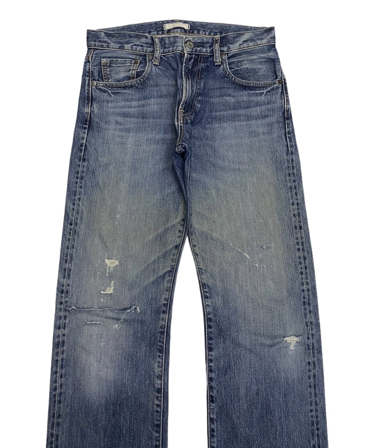 Japanese Brand VINTAGE UNIQLO JAPAN SELVEDGE DISTRESSED DENIM PANTS Size US 32 / EU 48 - 6 Thumbnail