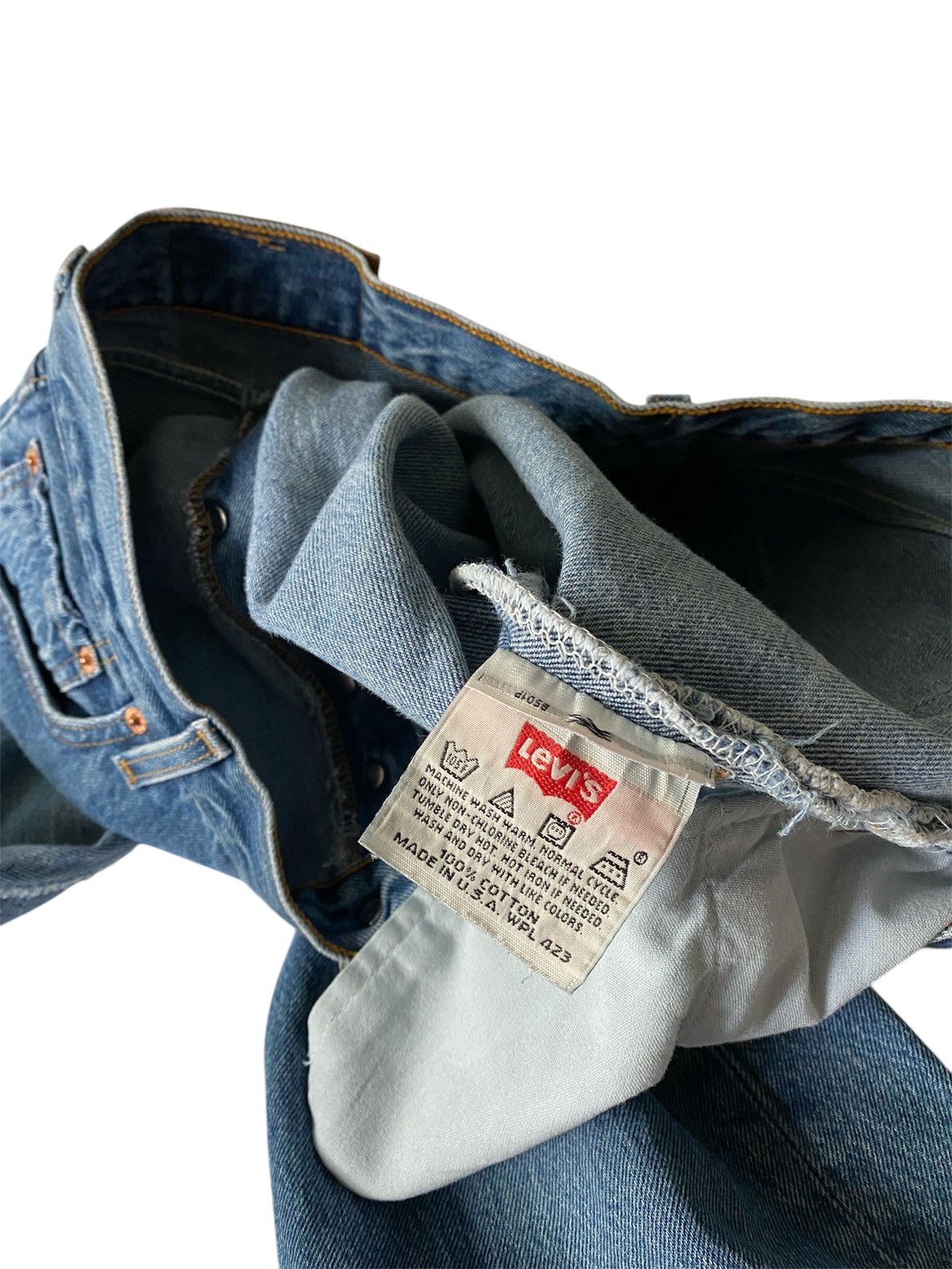 Levi's Vintage Clothing Vintage Levis 501 35x34 Made In USA Medium Washed Button Fly Size US 35 - 4 Thumbnail