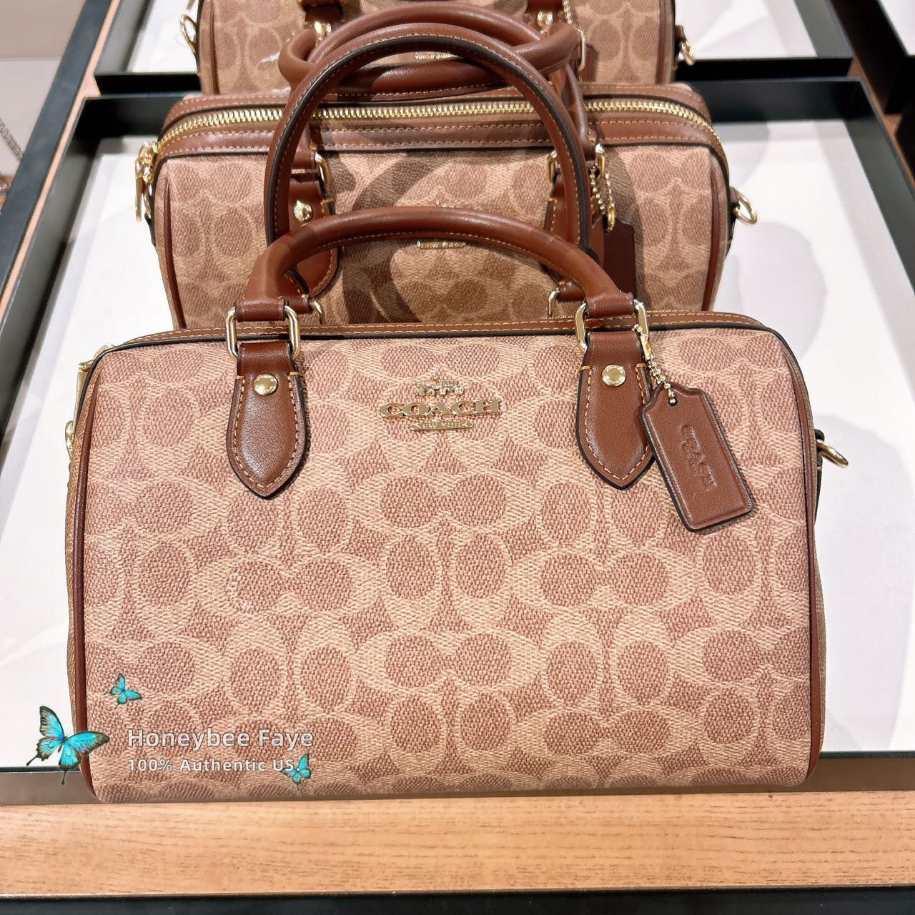 Coach Rowan Satchel Bag In Signature Canvas CV961 Size ONE SIZE - 3 Thumbnail