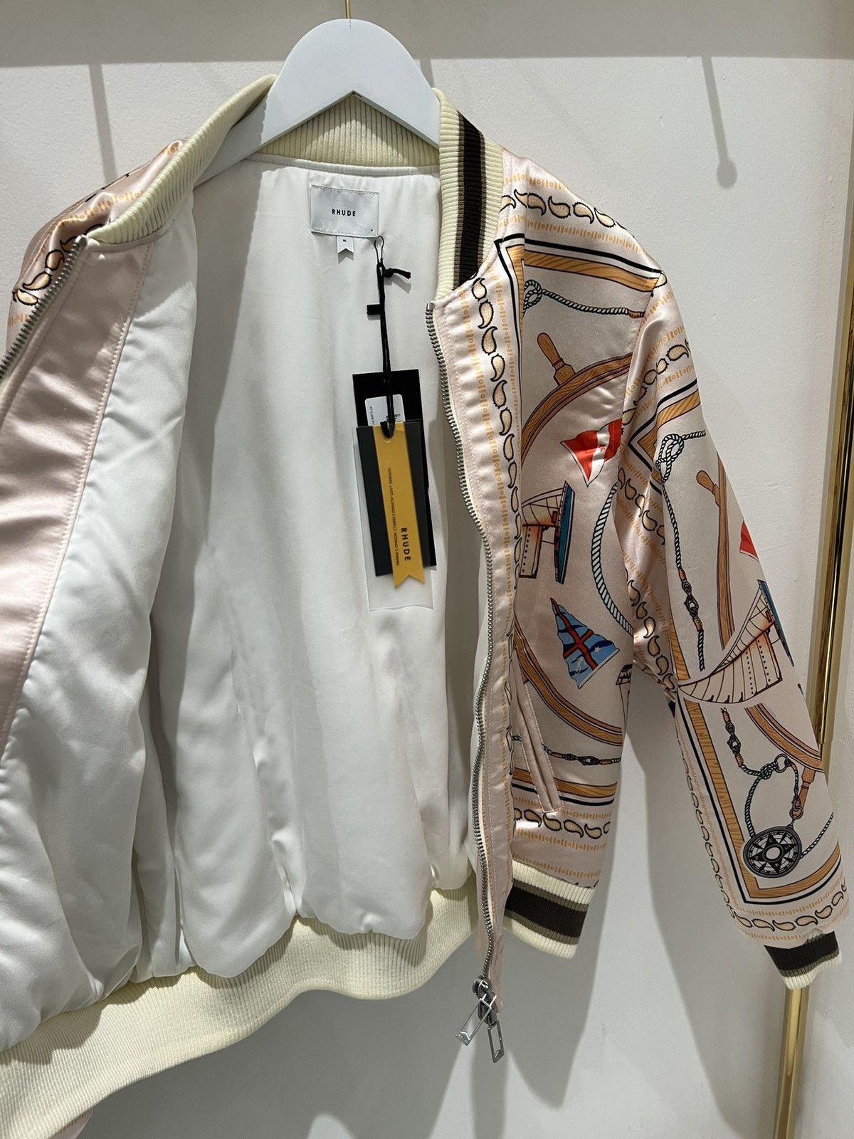 Rhude Rhude X Nautica Satin Bomber Jacket Size XL Size US XL / EU 56 / 4 - 11 Thumbnail