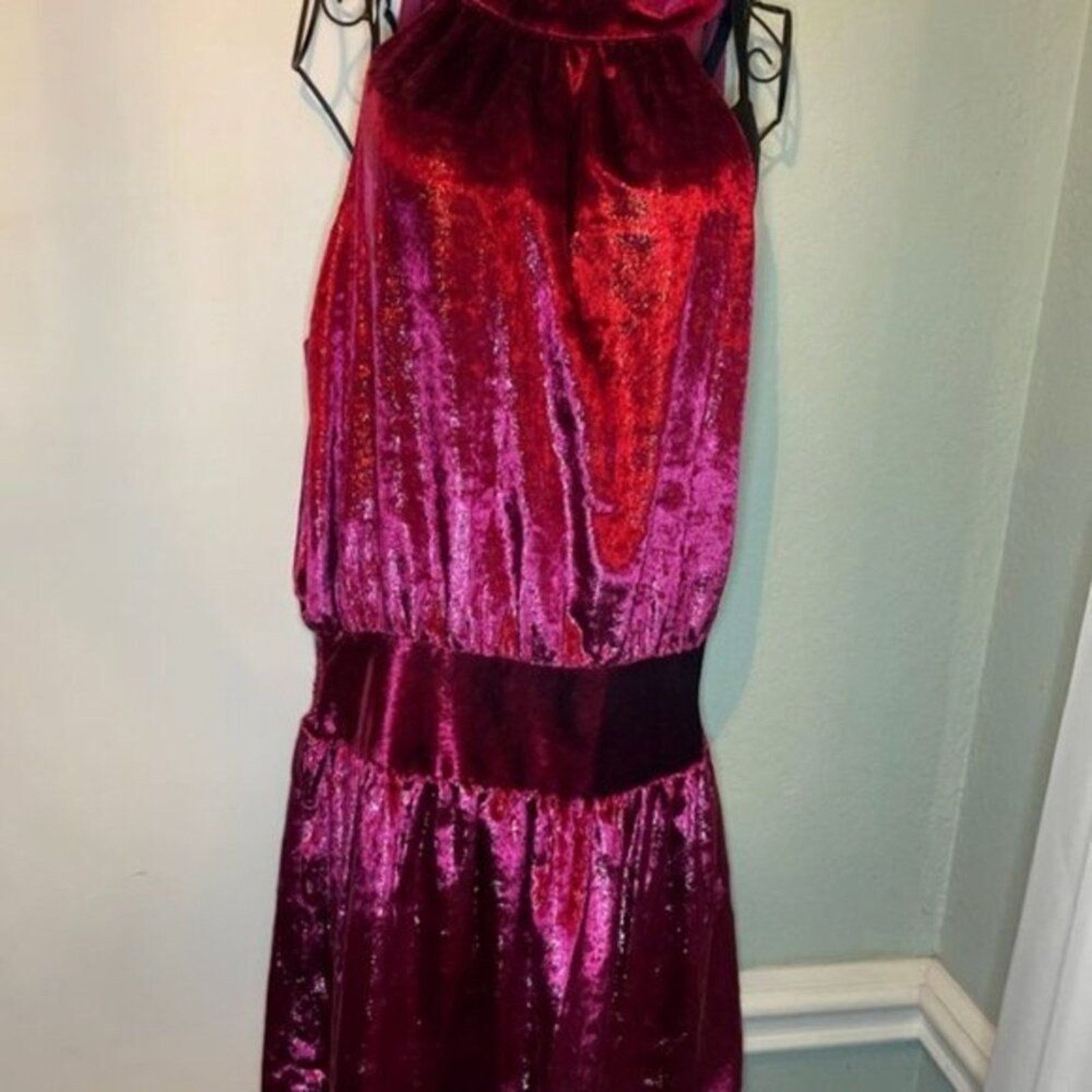 Ramy Brook Ramy Brook Women Ellin Velvet Halter Neck Mini Dress Size M / US 6-8 / IT 42-44 - 3 Thumbnail