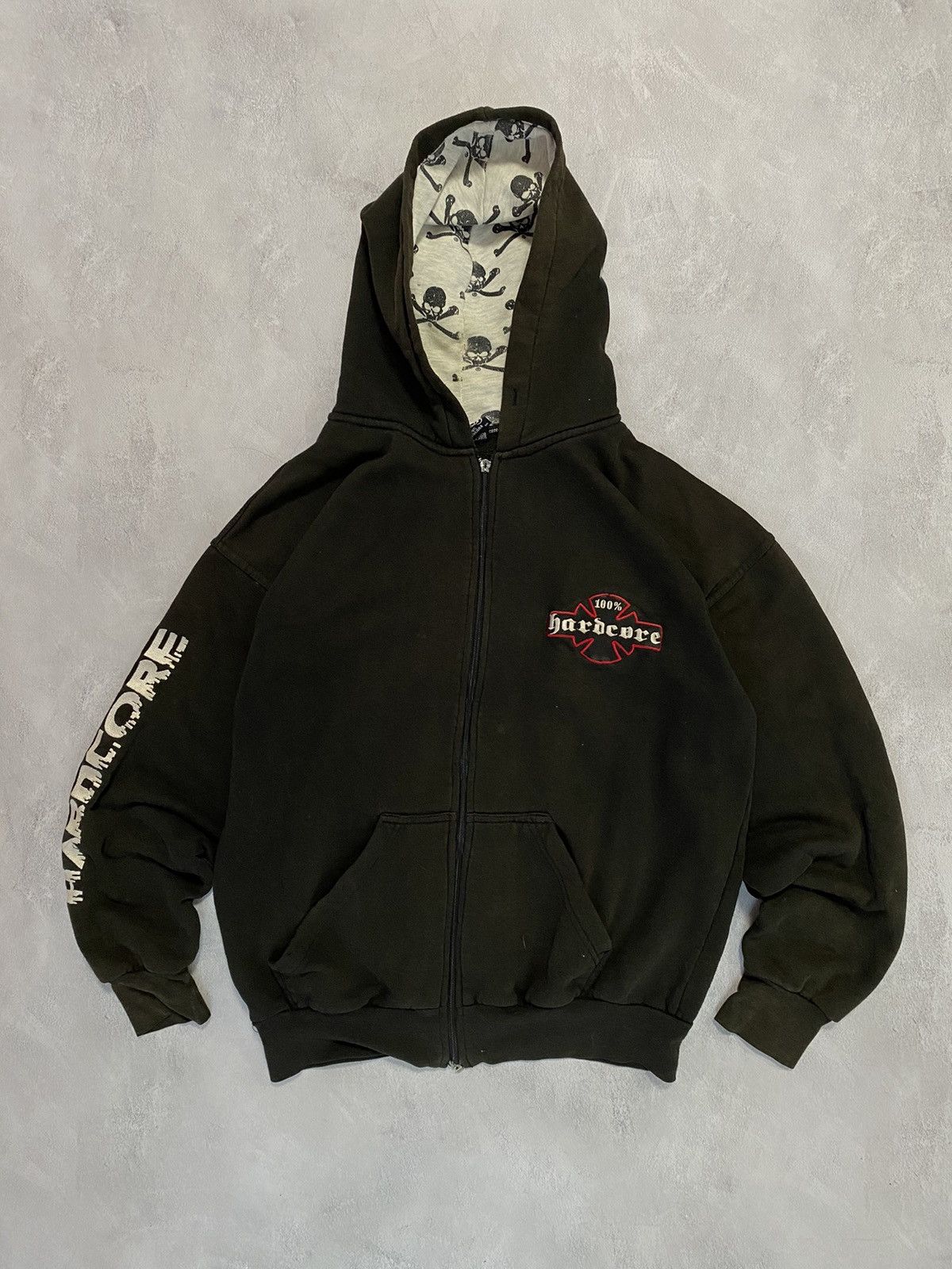 Band Tees 🪖 Vintage Zip Up Hoodie Hardcore MultiLogo Knit All Logo Size US M / EU 48-50 / 2 - 2 Thumbnail