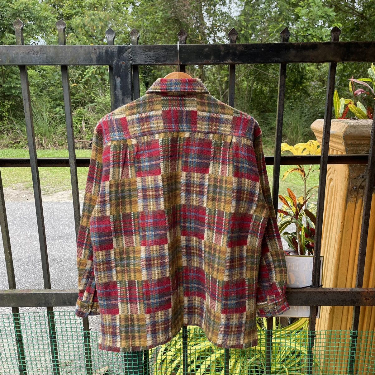 Japanese Brand × Vintage 🔥🇯🇵Paradise Retro Checkerd Western Wool Flannel Jacket Size US M / EU 48-50 / 2 - 2 Thumbnail