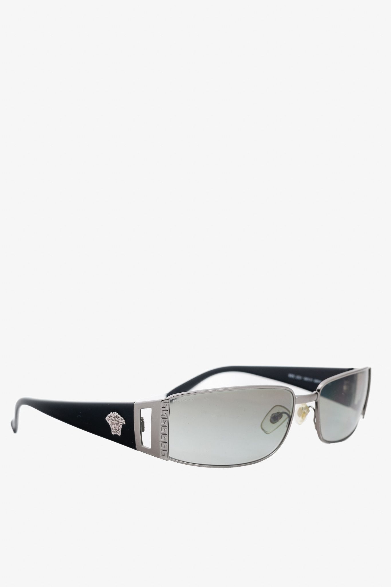 Versace Versace VE2021 Black Medusa-Temple Rectangle Sunglasses Size ONE SIZE - 1 Thumbnail