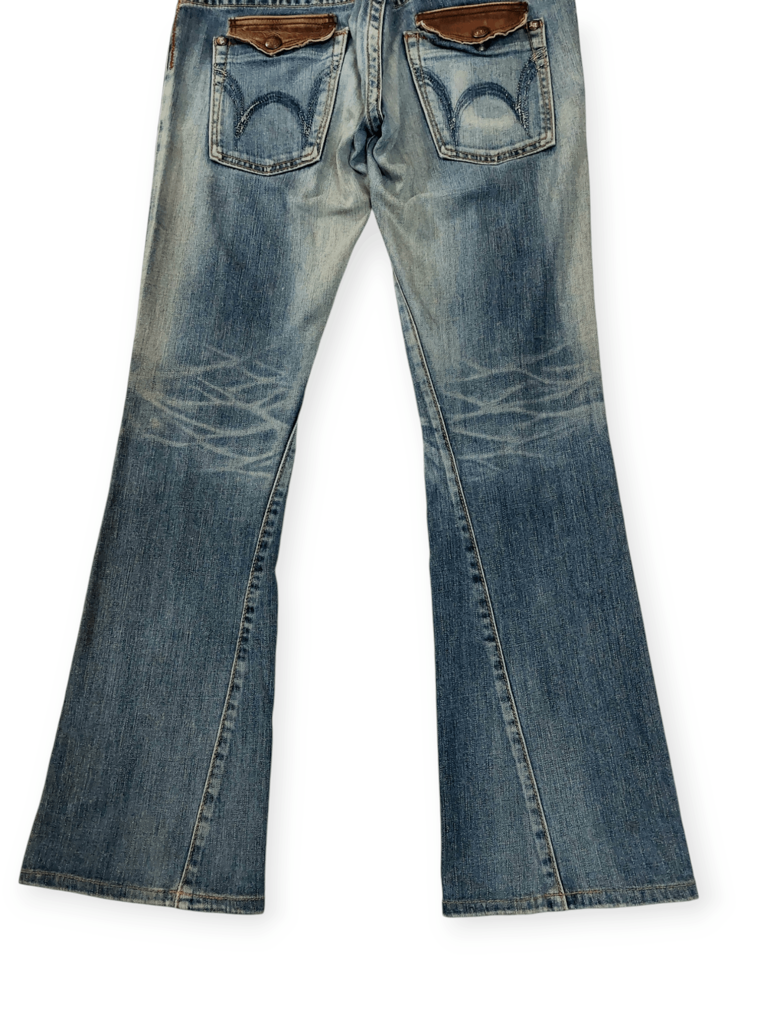 Edwin Flare💥 90's Edwin Blue Trip Tokyo Japan Buckle Back Denim Size US 33 - 15 Thumbnail