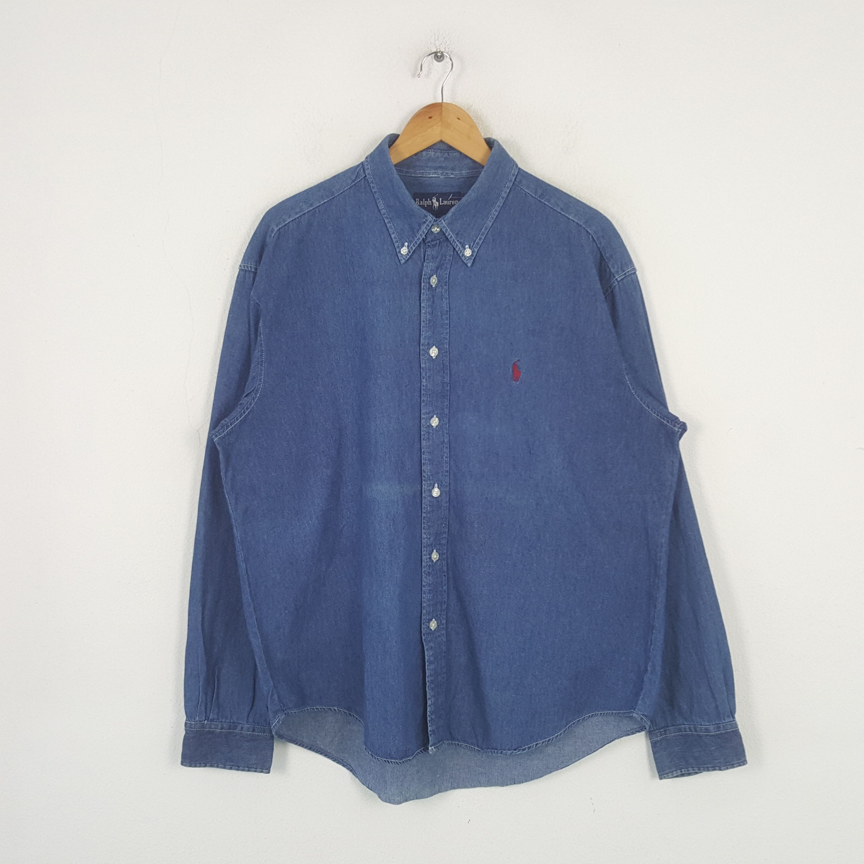 Polo Ralph Lauren Vintage Polo by Ralph Lauren Denim Shirt Button Up C294N27 Size US XL / EU 56 / 4 - 1 Thumbnail