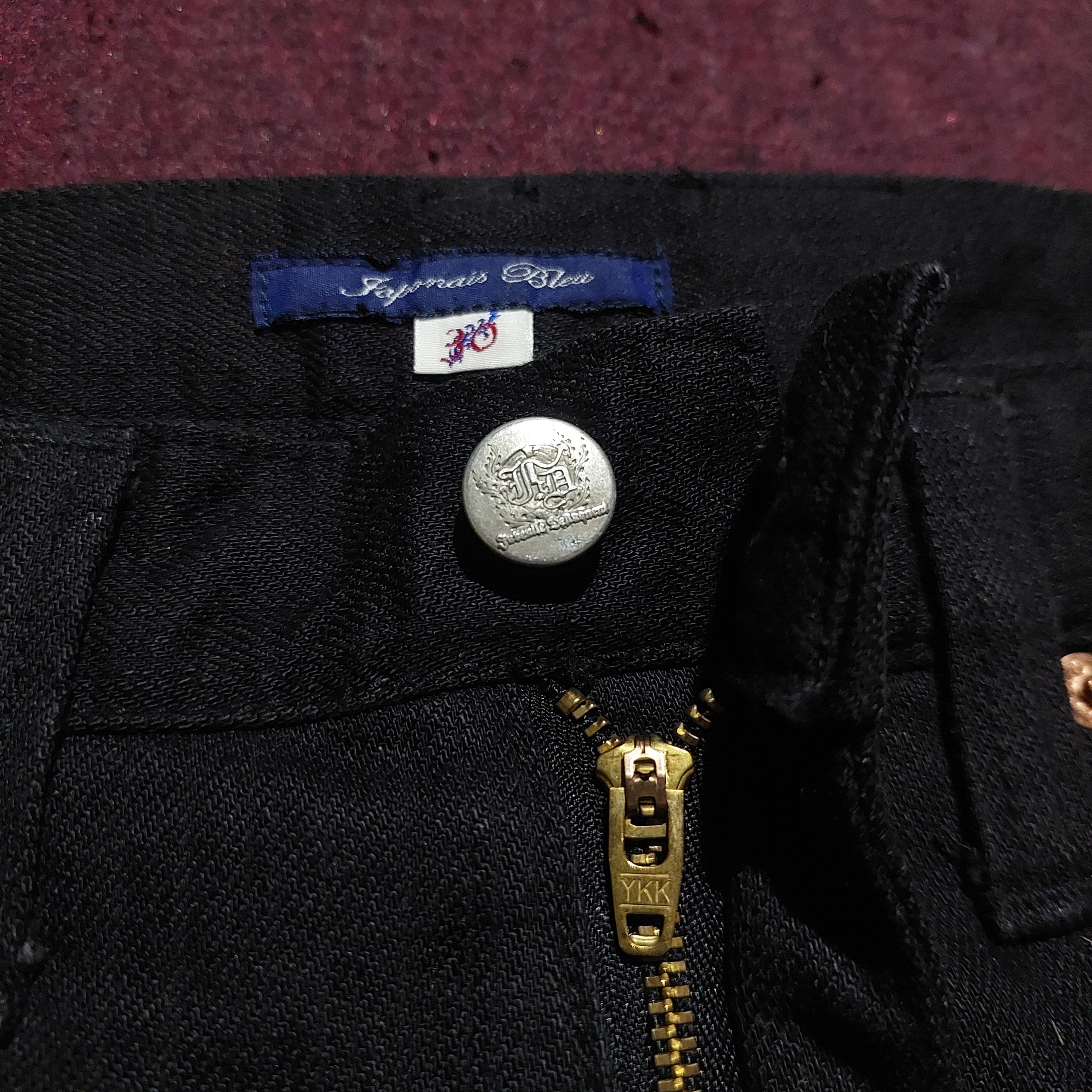 Tornado Mart Japanois Bleu red rose embroidered black denim Size US 30 / EU 46 - 7 Thumbnail