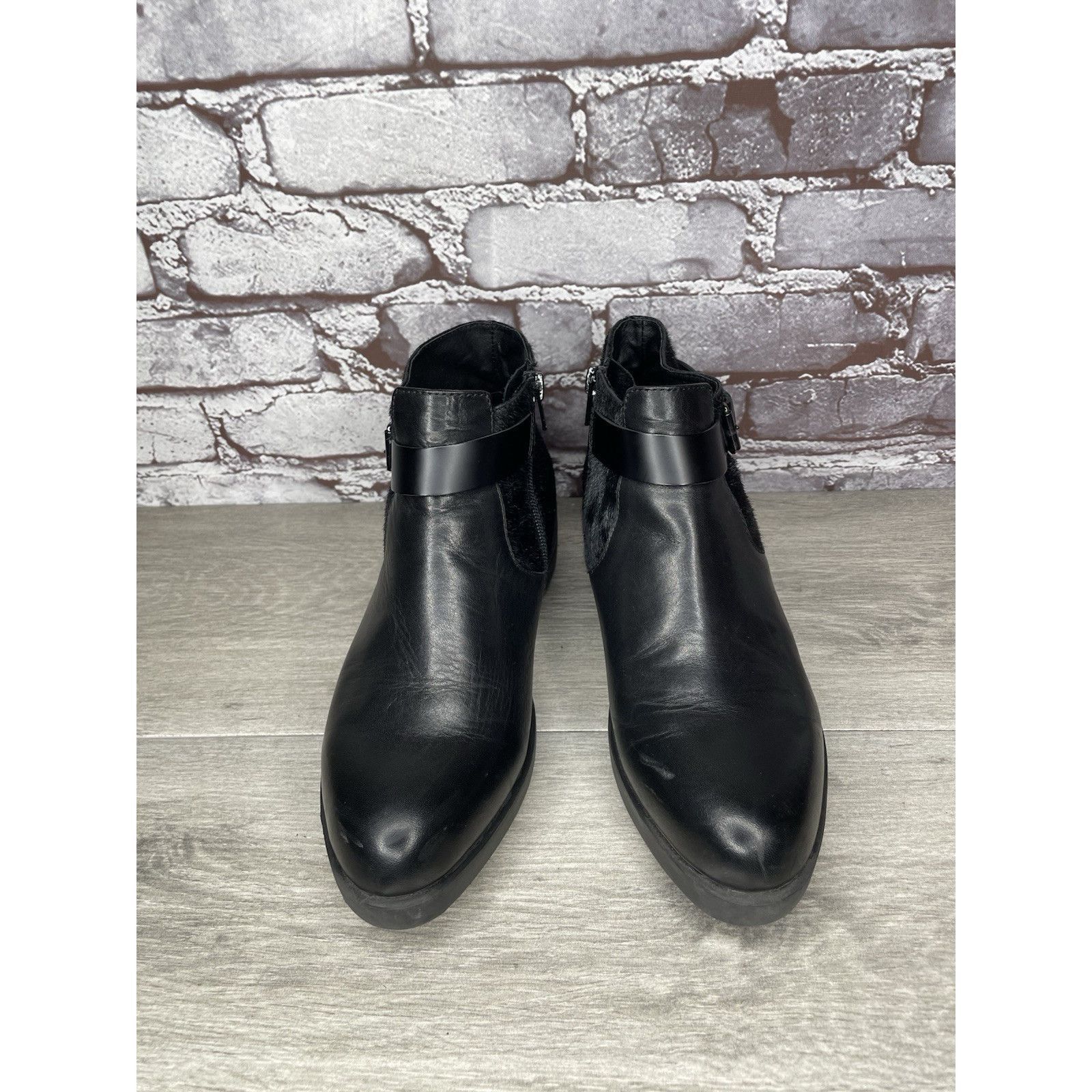 Other GRAVITY DEFYER Calf Hair Buckle Leather Ankle Boots Booties Size US 8 / IT 38 - 12 Thumbnail