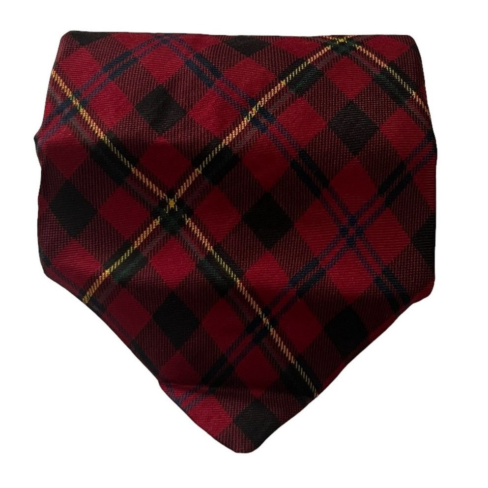 Liberty London Liberty of London Red Plaid Tartan Necktie Silk Men's Tie Size ONE SIZE - 2 Thumbnail