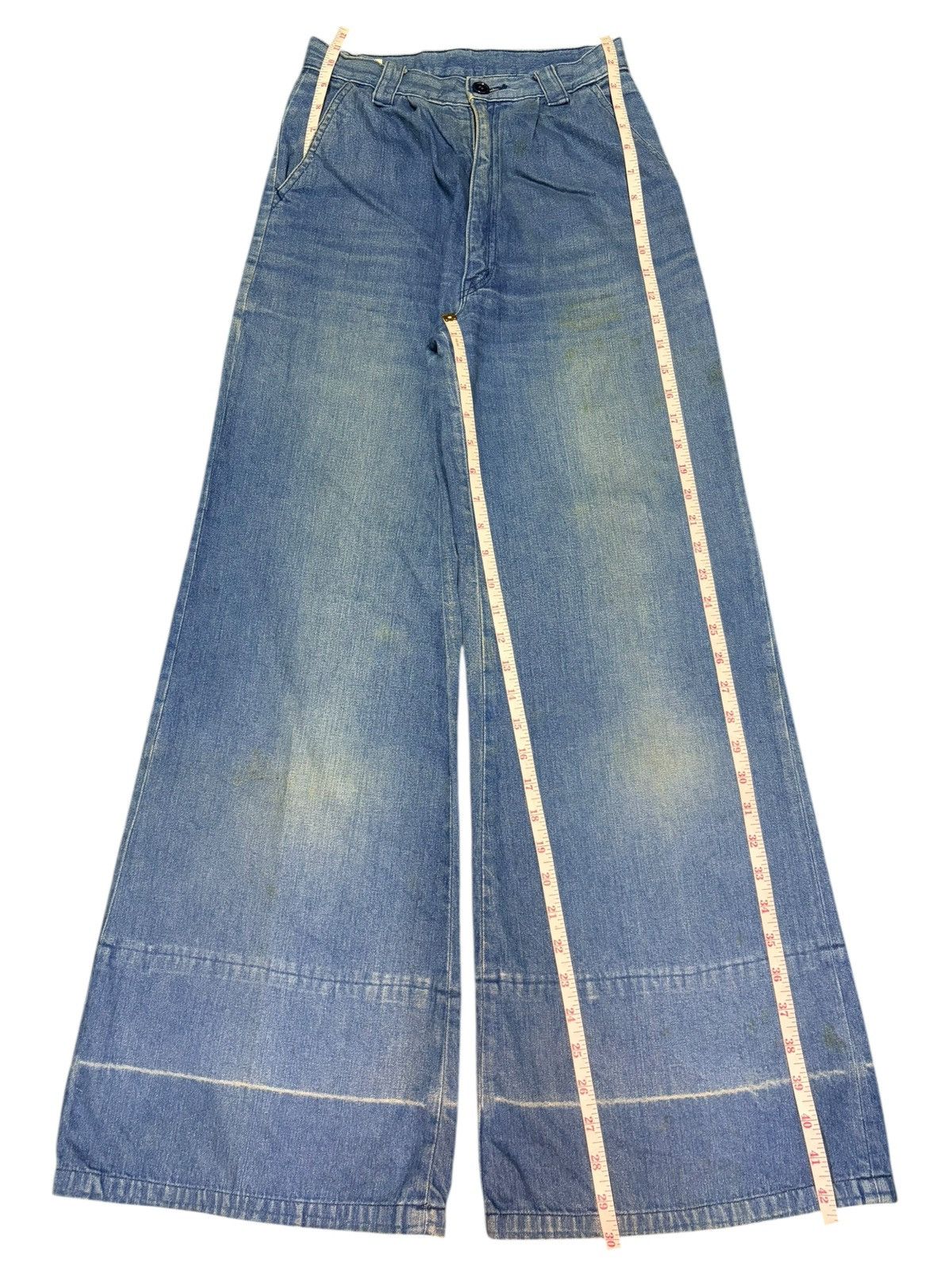 Fubu Vintage Japanese Brand Blue Wash Baggy Flare Jeans Size 25" / US 0 / IT 36 - 7 Thumbnail