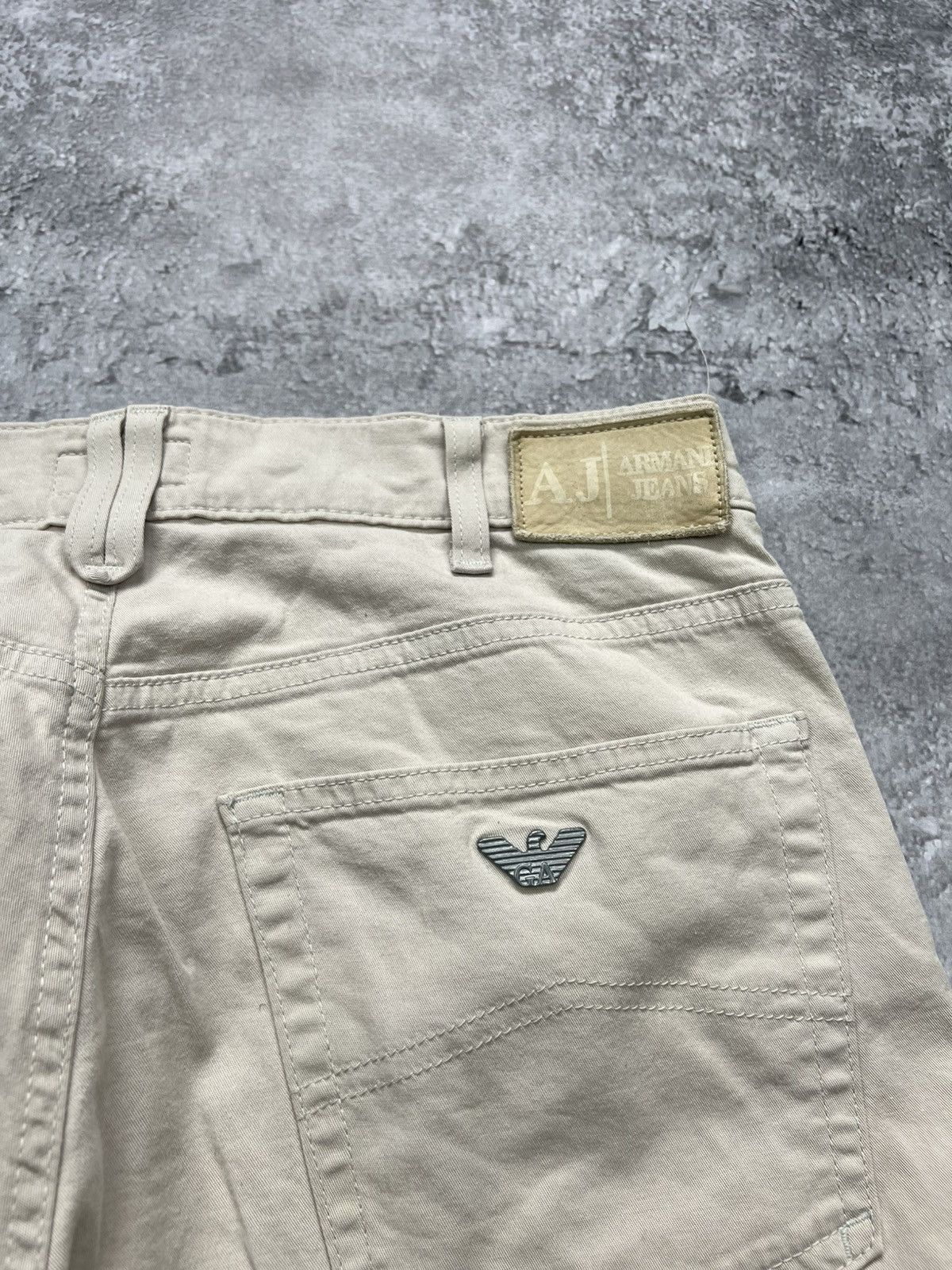 Armani Armani Jeans Classic Chino Pants Mens Beige Size US 32 / EU 48 - 3 Thumbnail