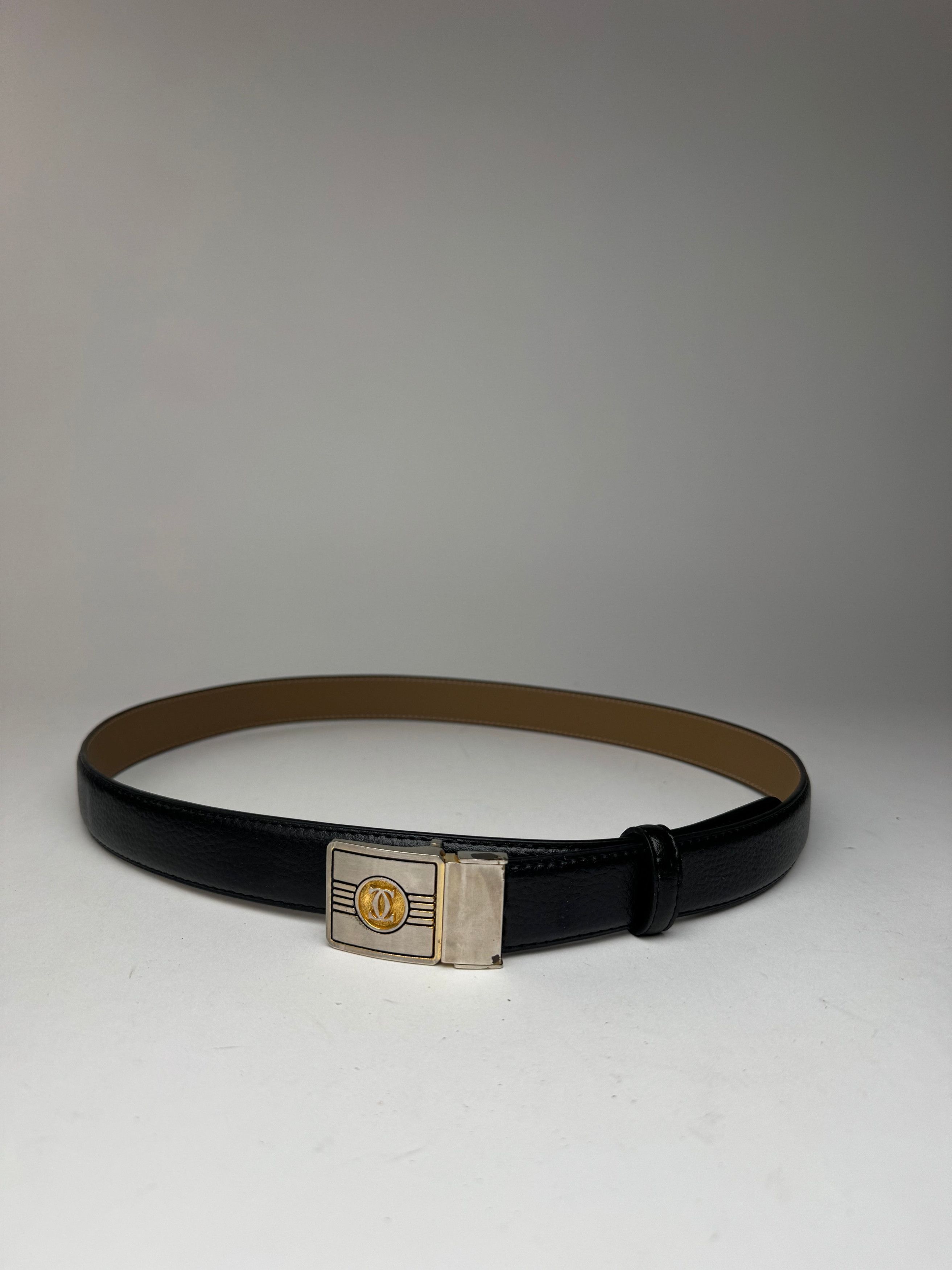 Cartier Vintage Leather belt black Size ONE SIZE - 1 Thumbnail