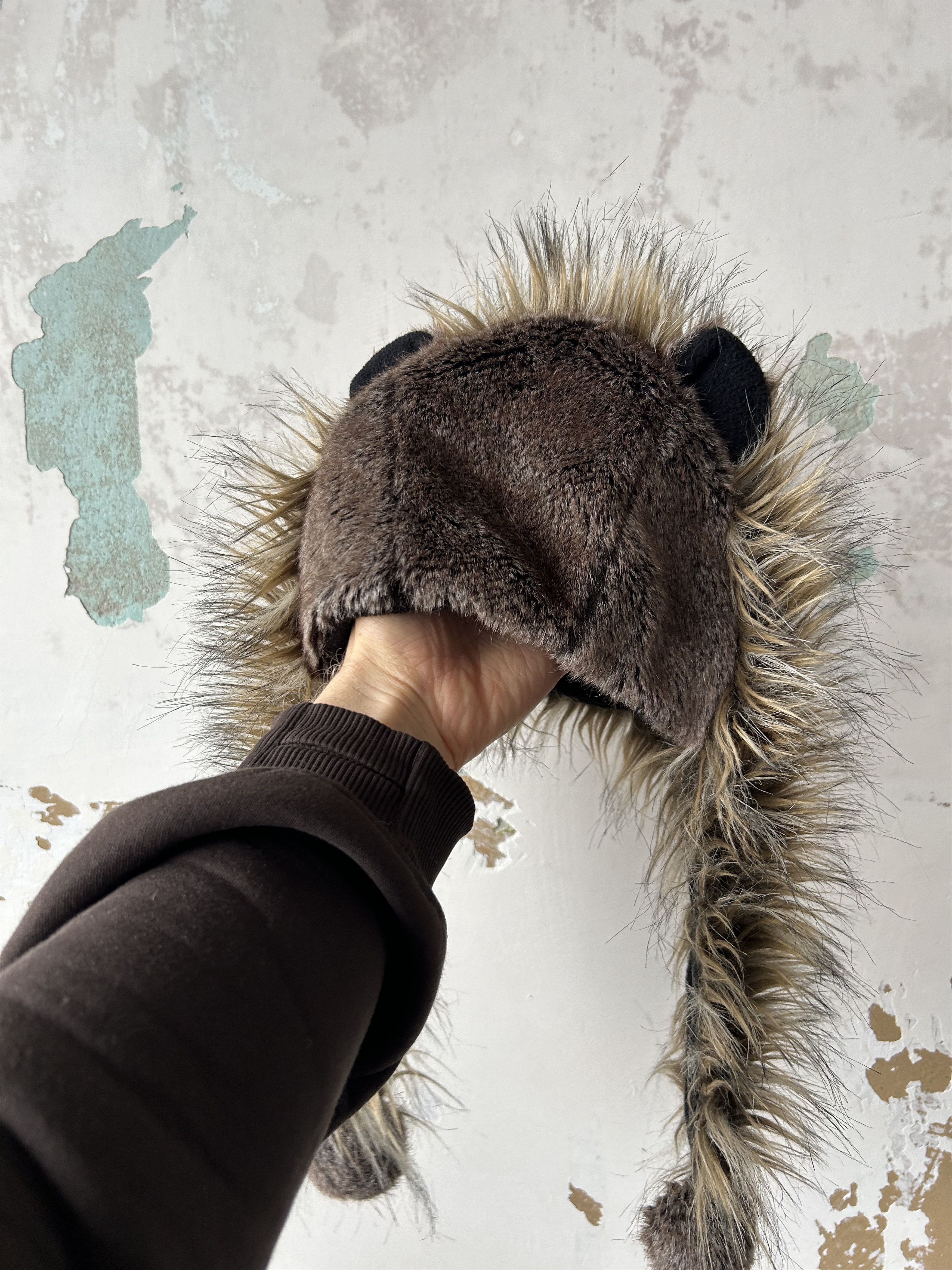 Vintage Ushanka Trapper Hat Furry Mohair Fuzzy Fur Hat Y2K Size ONE SIZE - 4 Thumbnail