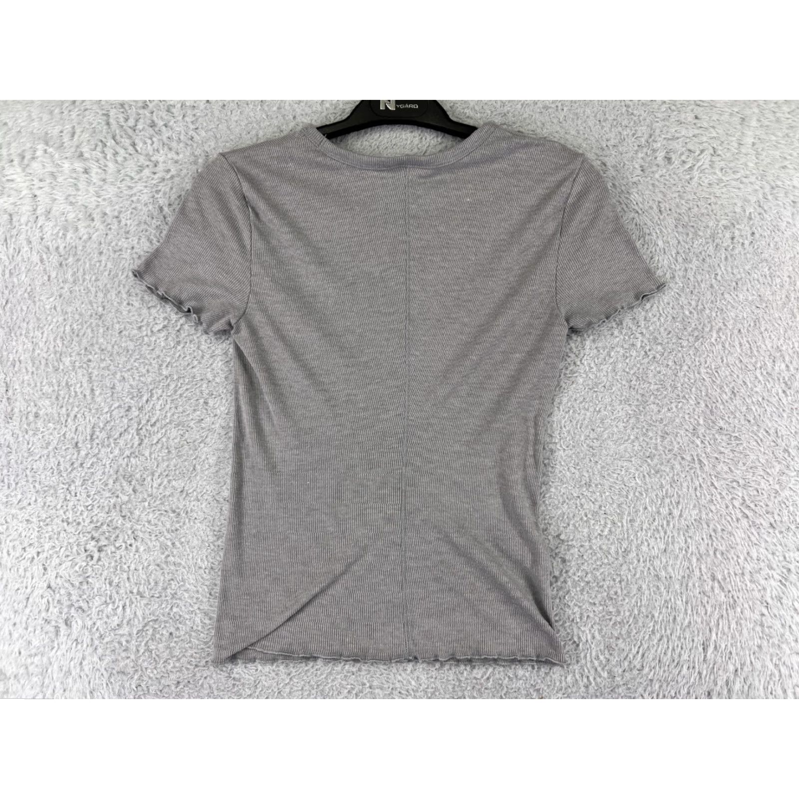 Victoria's Secret VICTORIA'S SECRET Shirt Womens XS Gray Short Sleeve Round Neck Polyester Size XS / US 0-2 / IT 36-38 - 2 Thumbnail