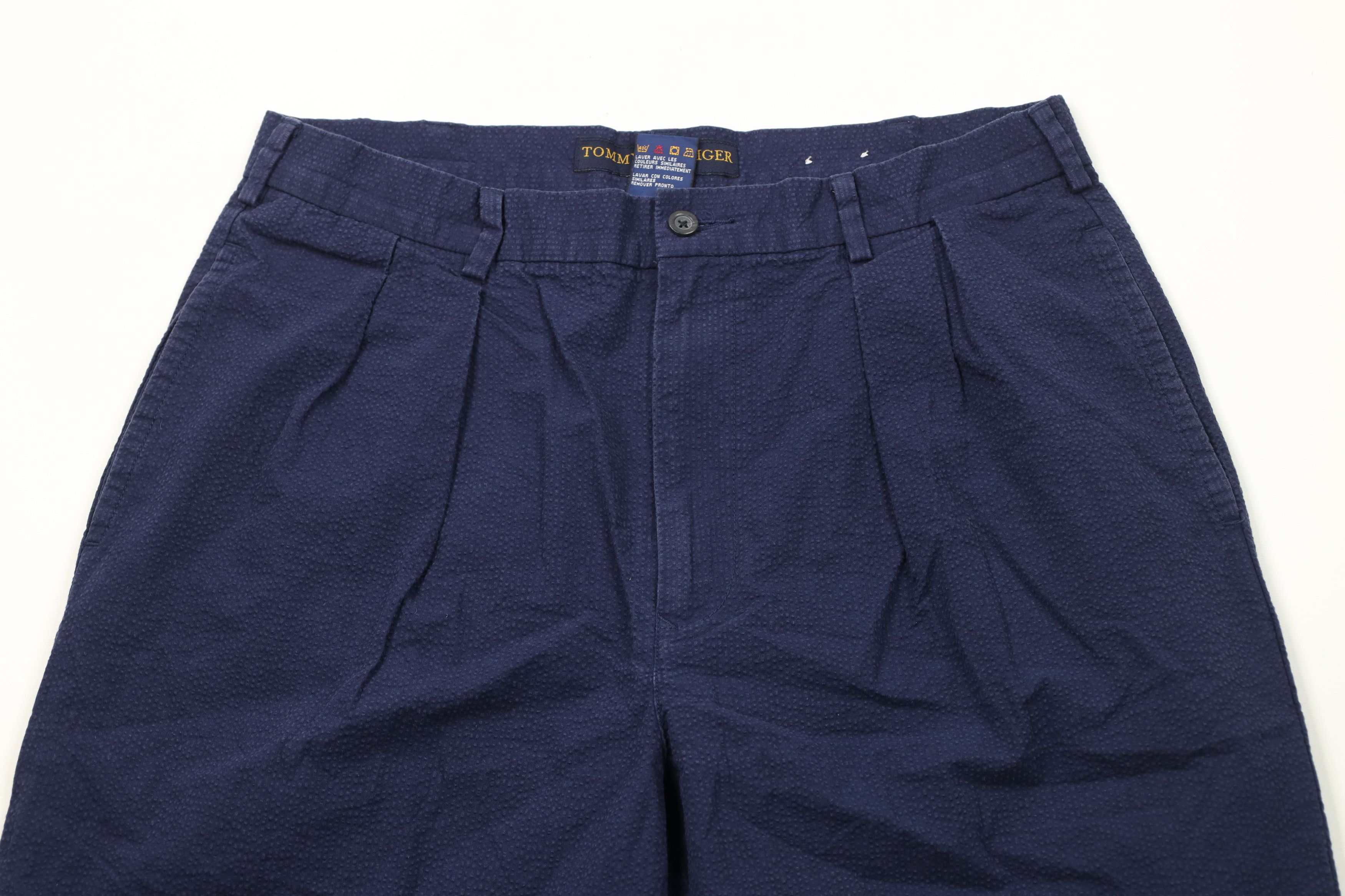 Tommy Hilfiger Vintage 90s Tommy Hilfiger Seersucker Wide Leg Chino Pants Size US 32 / EU 48 - 2 Thumbnail