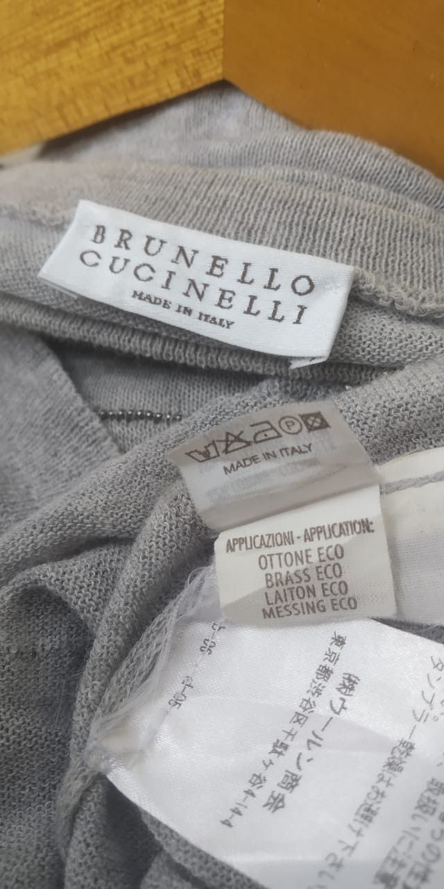 Brunello Cucinelli Brunello cucinelli grey medium stripe tops Size M / US 6-8 / IT 42-44 - 7 Thumbnail