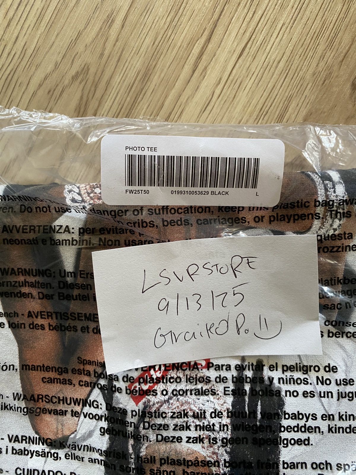 Supreme Supreme x Playboi Carti Photo Tee Black FW25 Large Size US L / EU 52-54 / 3 - 2 Thumbnail