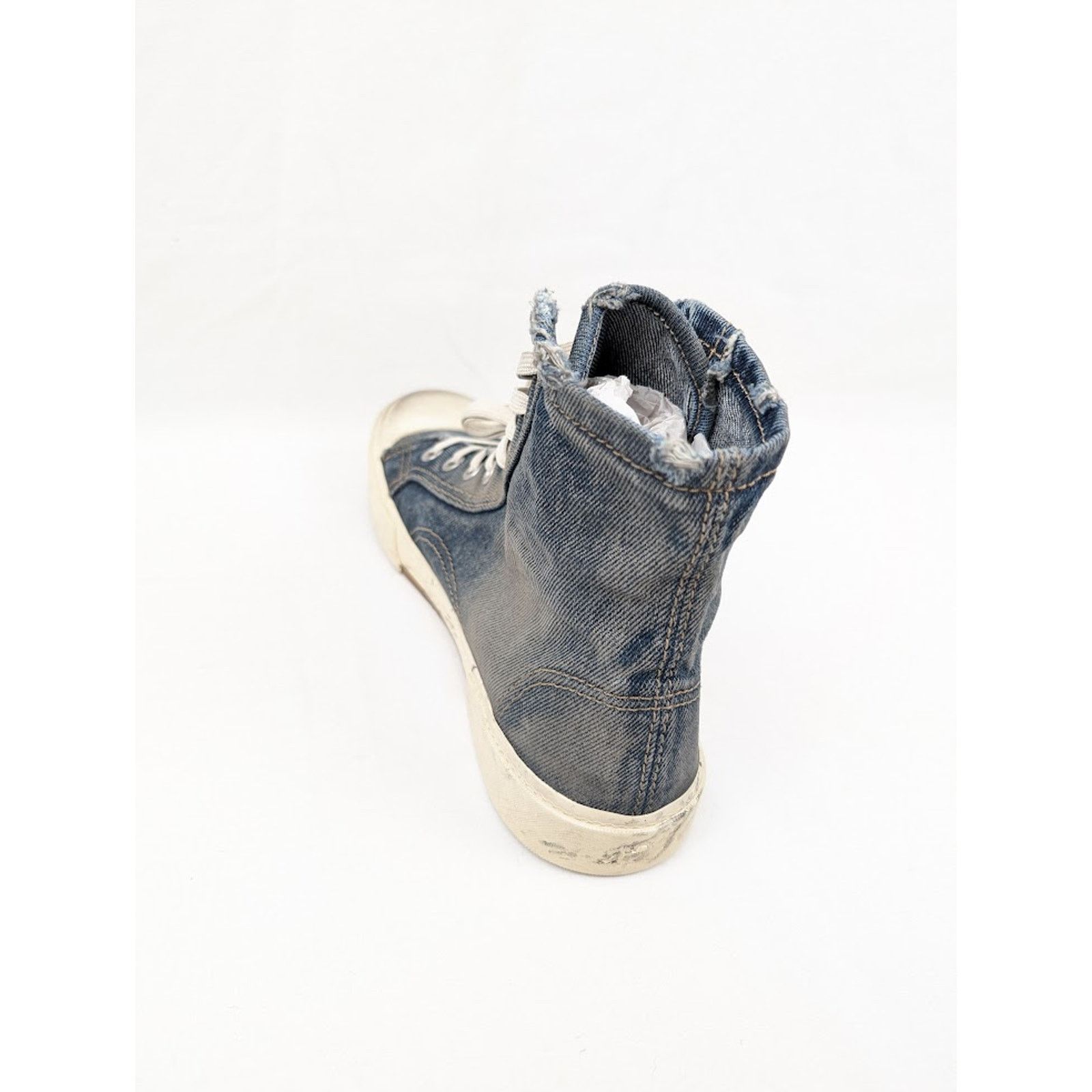 Balenciaga o1rshd1 90'S Paris High-Top Sneakers in Denim Blue Size US 8 / EU 41 - 10 Thumbnail