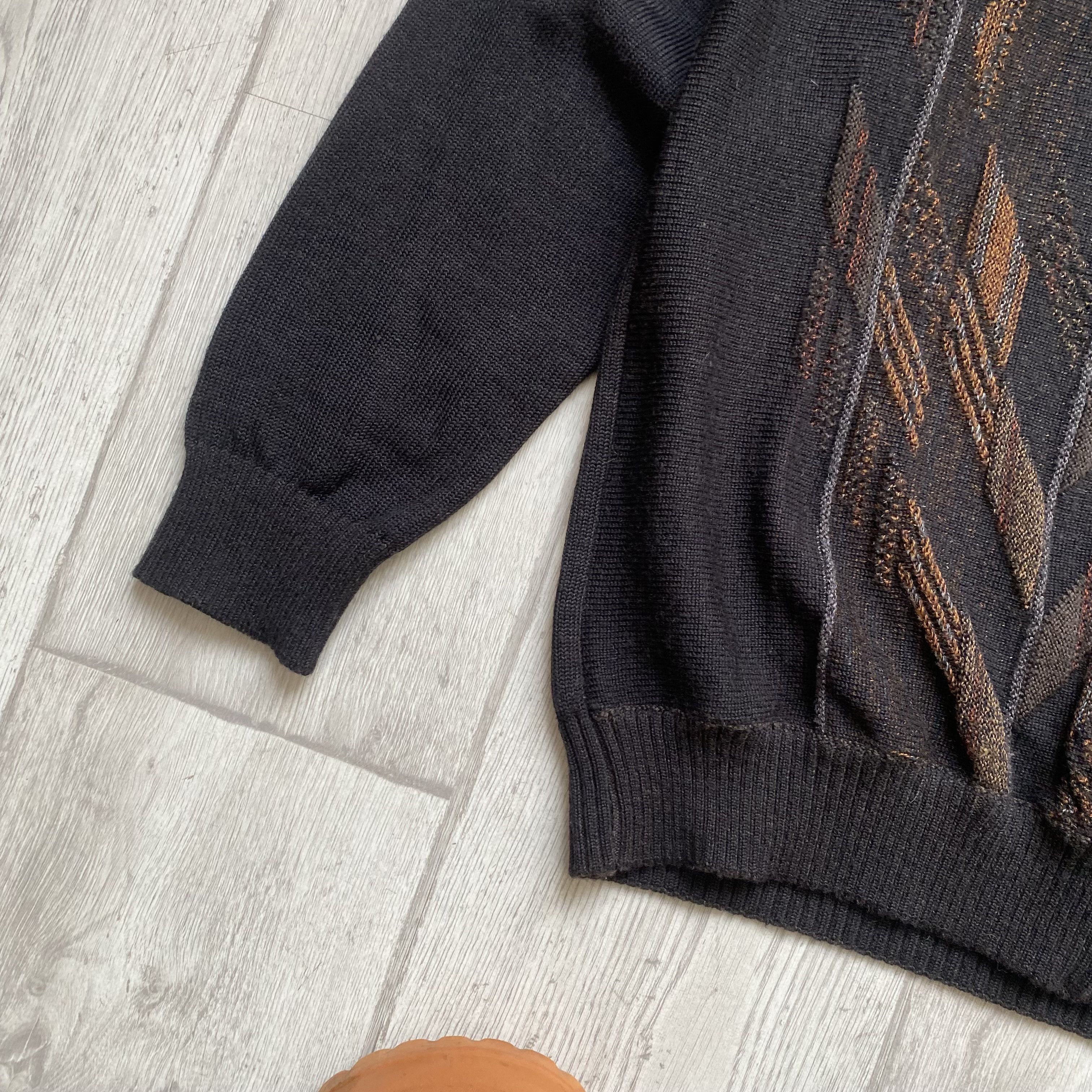 Carlo Colucci Vintage 90s Oldmoney Wool cable knit sweatet full zip coogi Size US L / EU 52-54 / 3 - 4 Thumbnail