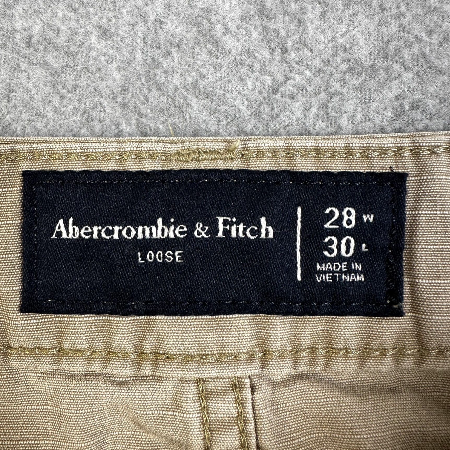 Abercrombie & Fitch Abercrombie & Fitch Pants Mens 30x28 Beige Carpenter Loose Straight Leg Workwear Size US 30 / EU 46 - 3 Thumbnail